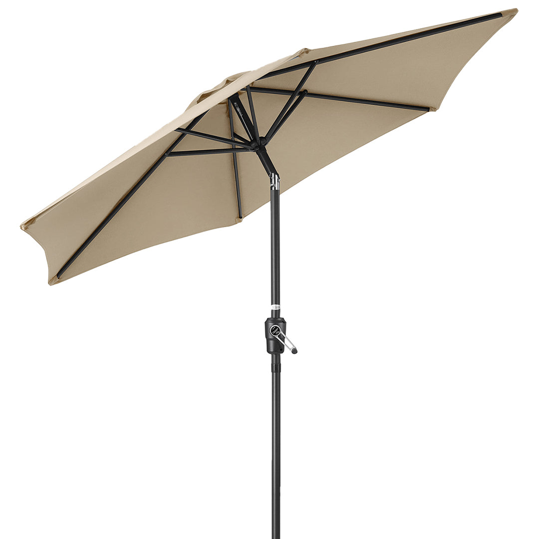 Christow 2.4m Taupe Crank & Tilt Parasol