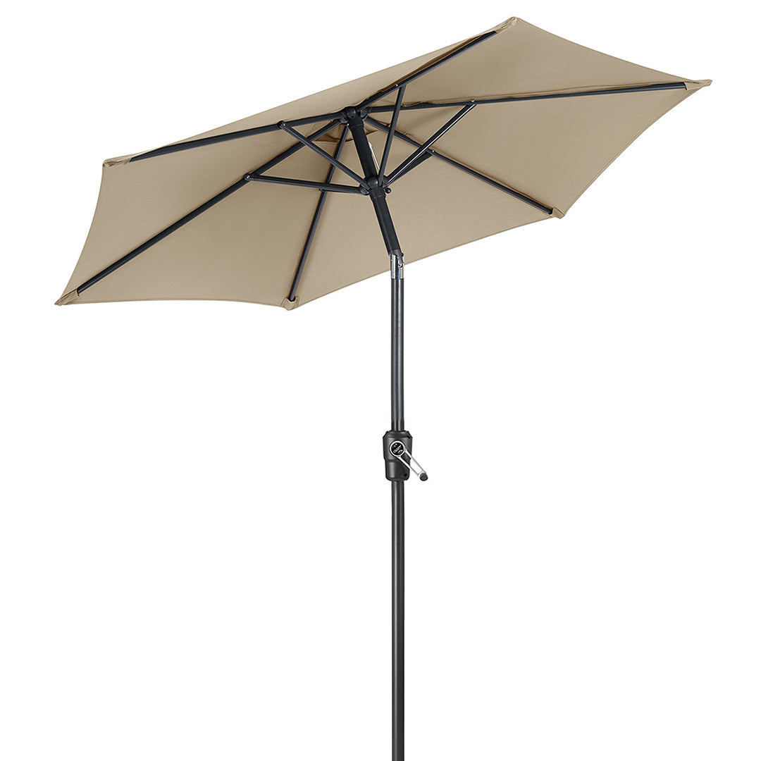Christow 2m Taupe Parasol with Crank Handle