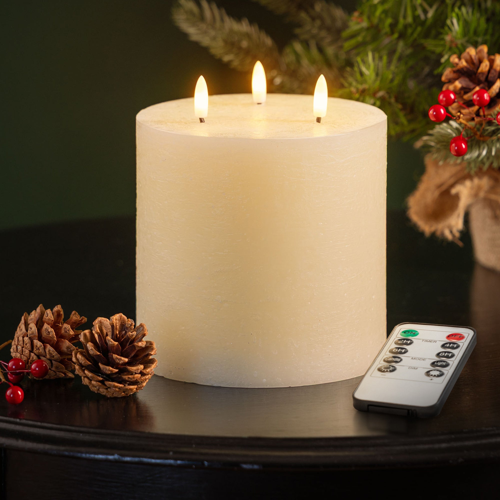3 Wick Flameless LED Candle with Remote