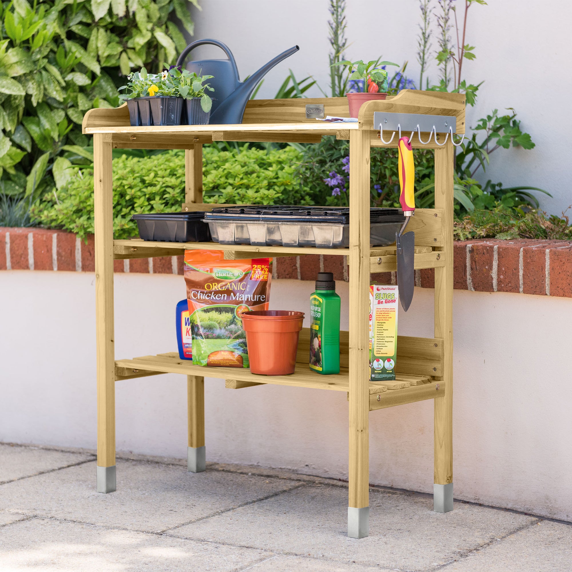 Garden Potting Table With Storage