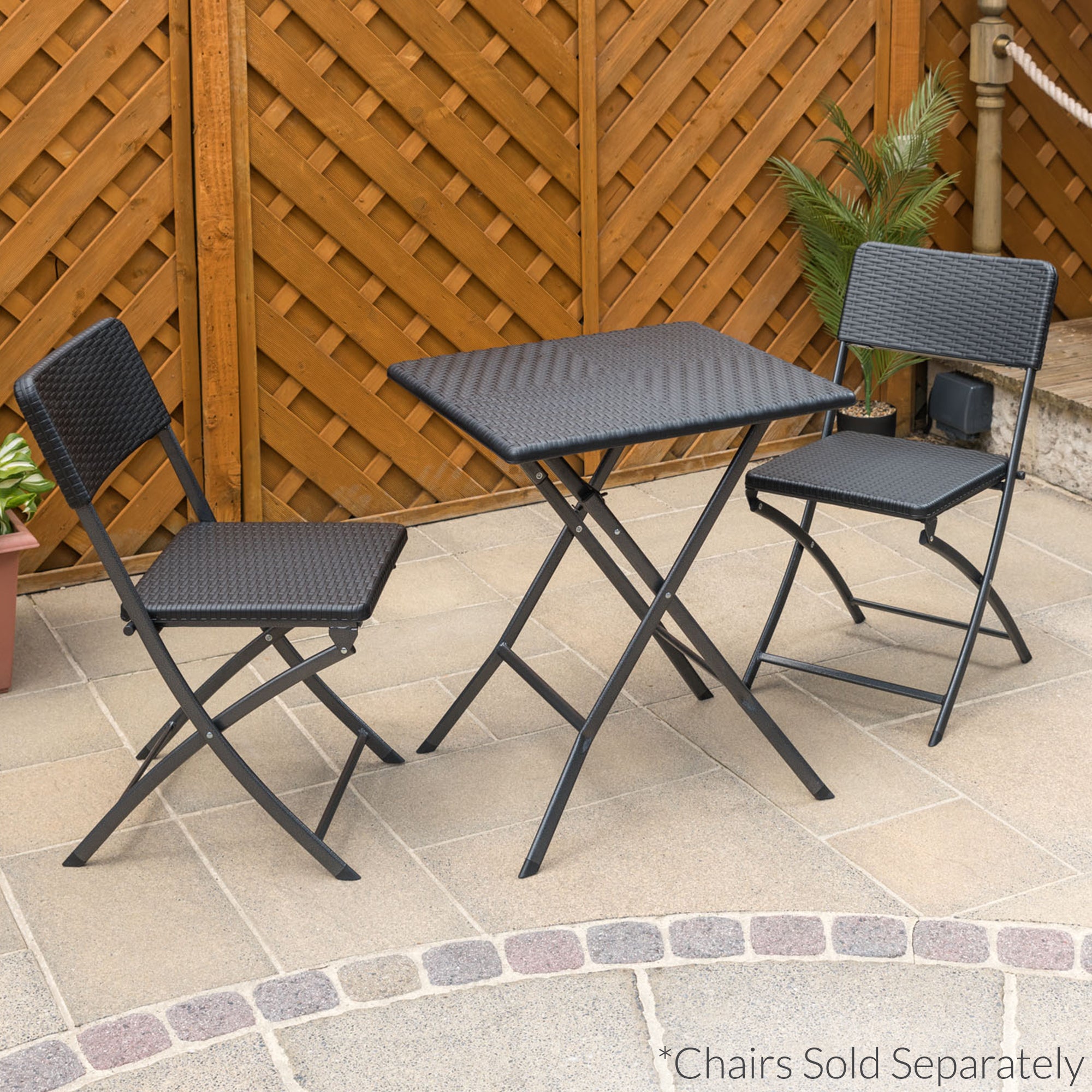 Rattan Effect Bistro Table