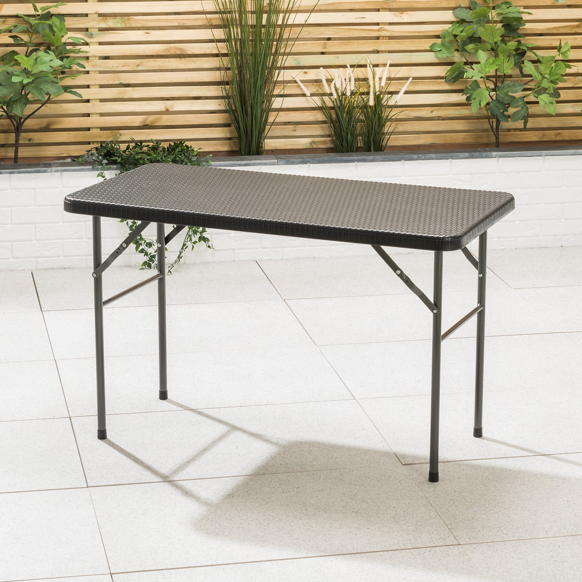 Rattan Effect Garden Table (4ft)