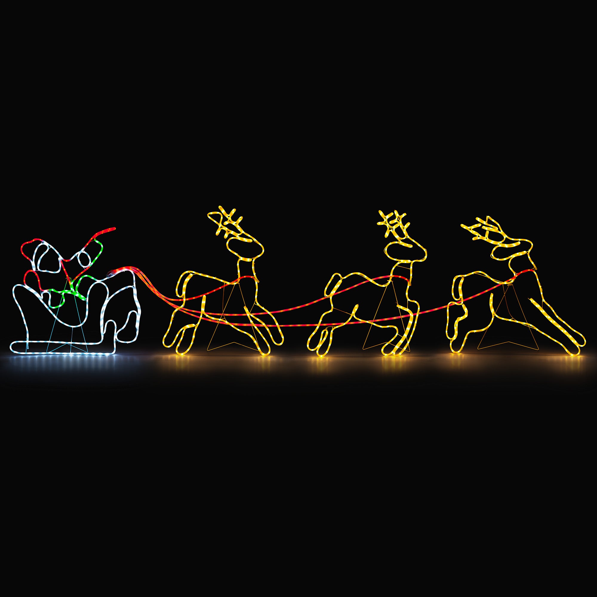 Santa Sleigh & Reindeer Light (3m)