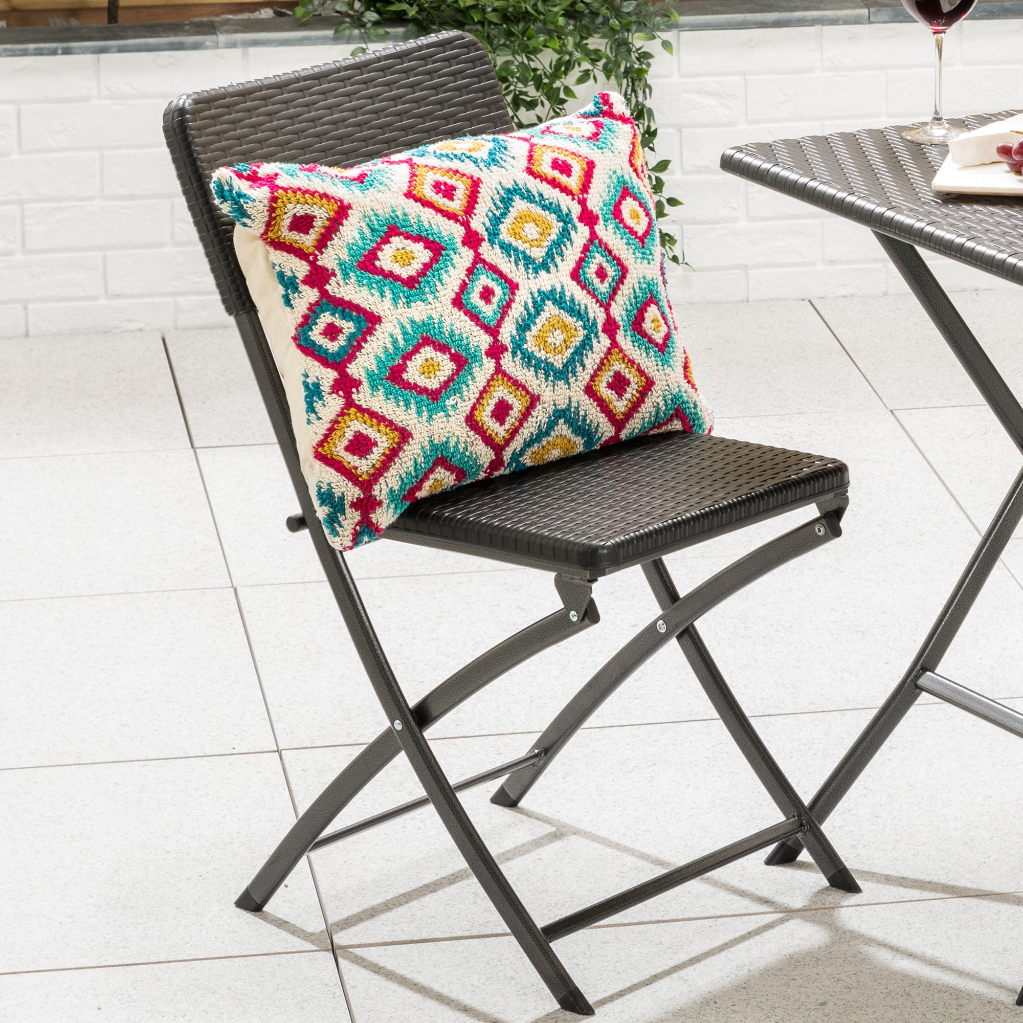 Rattan Effect 4 Seater Dining Set (4ft)