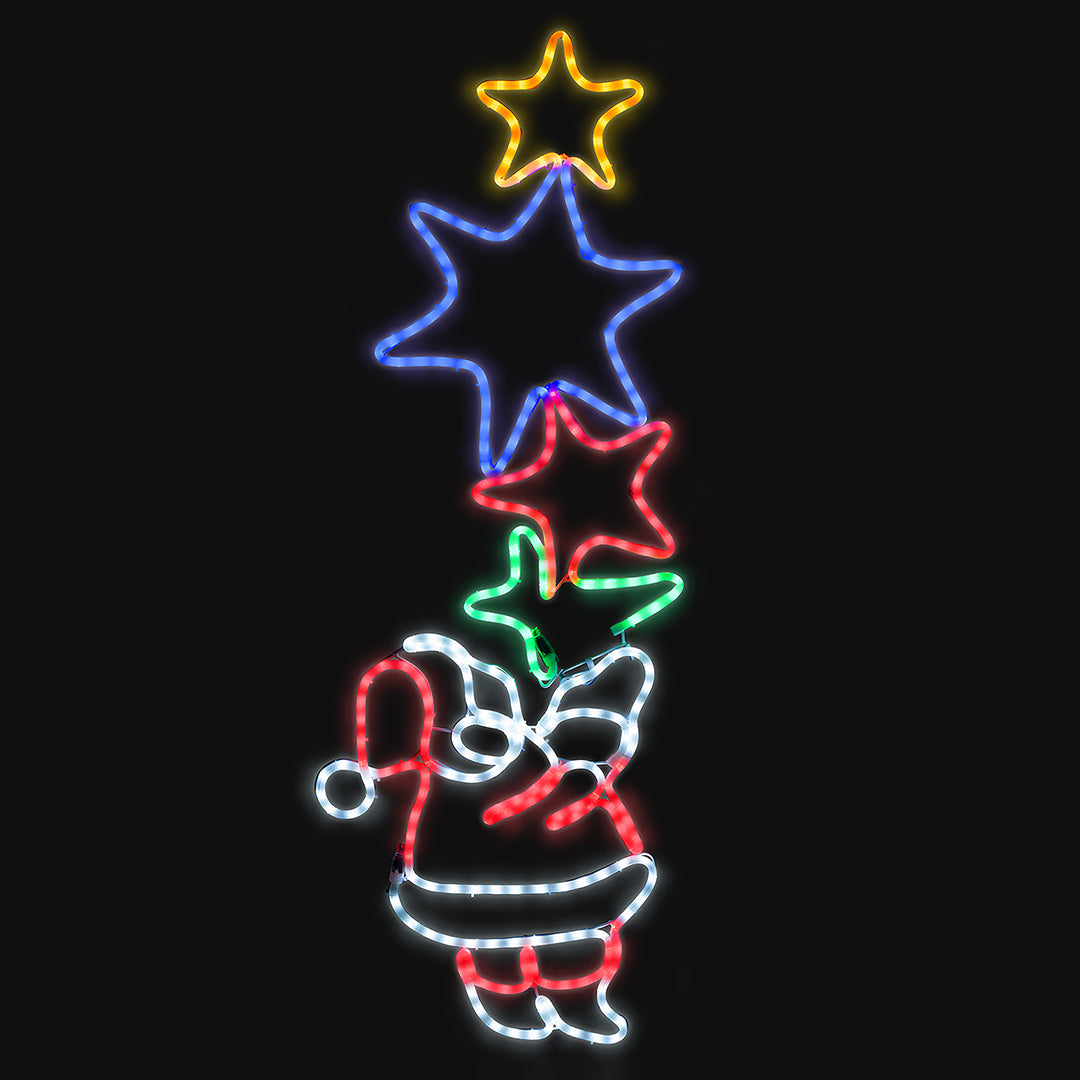 Christow Santa & Star Rope Light
