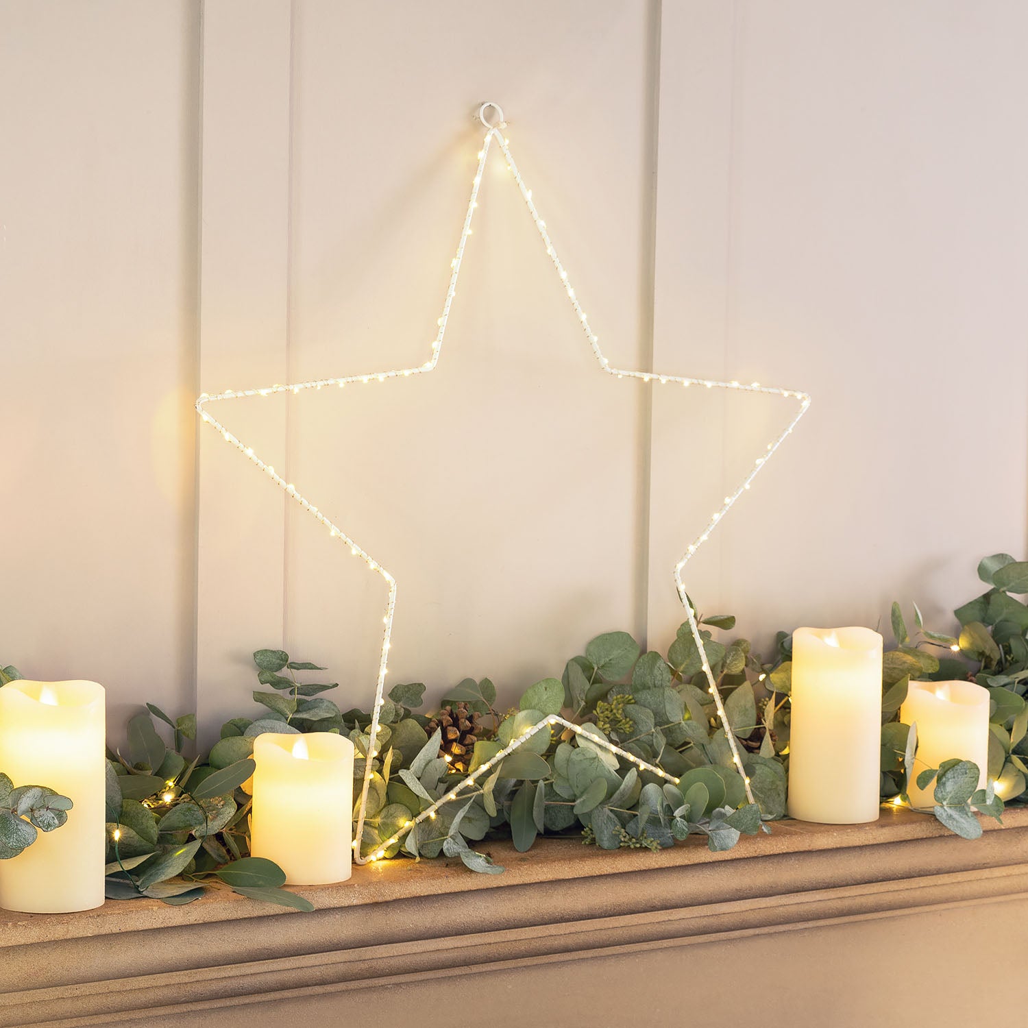 Micro LED Christmas Star Silhouette (60cm)