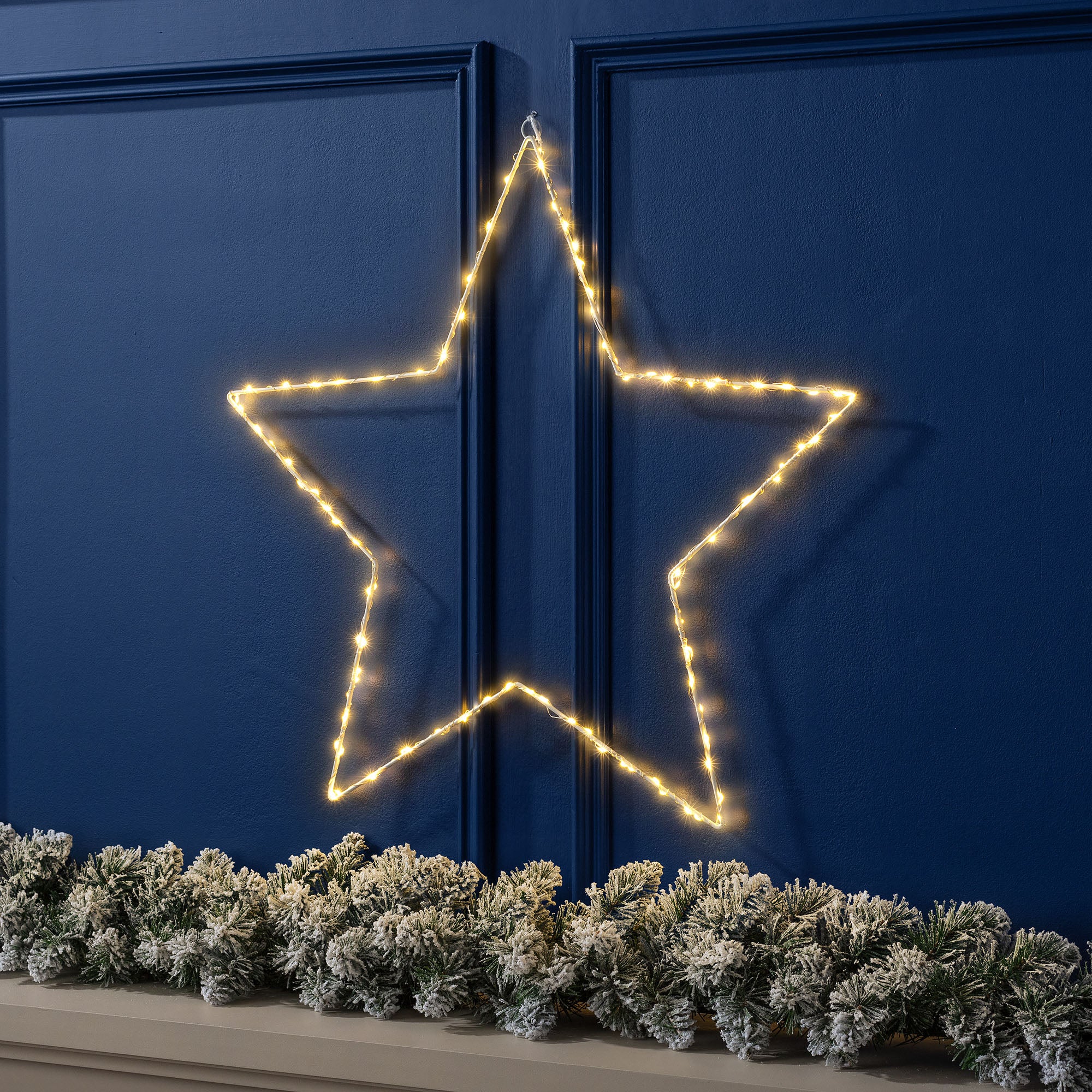 Micro LED Christmas Star Silhouette (60cm)