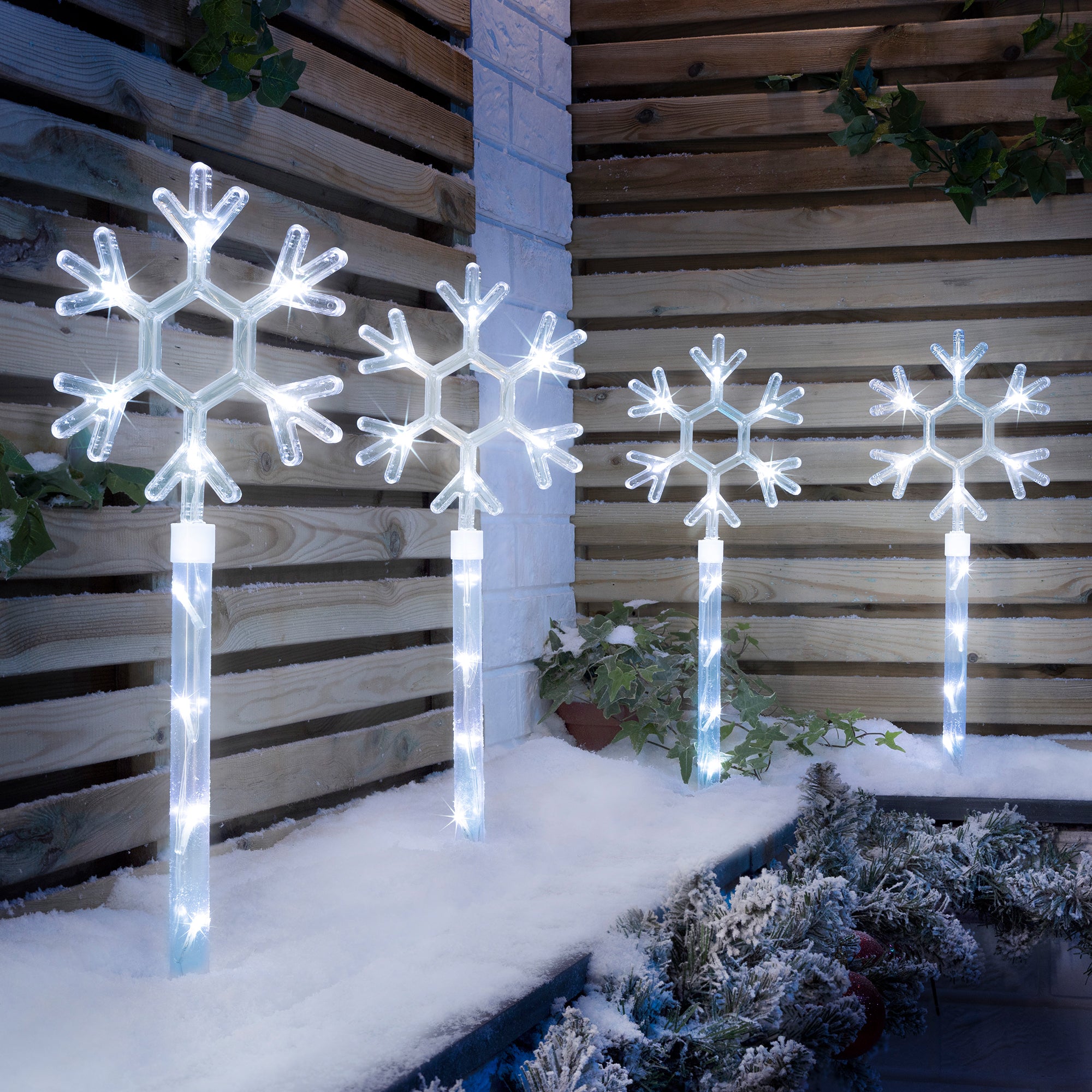 LED Snowflake Path Lights