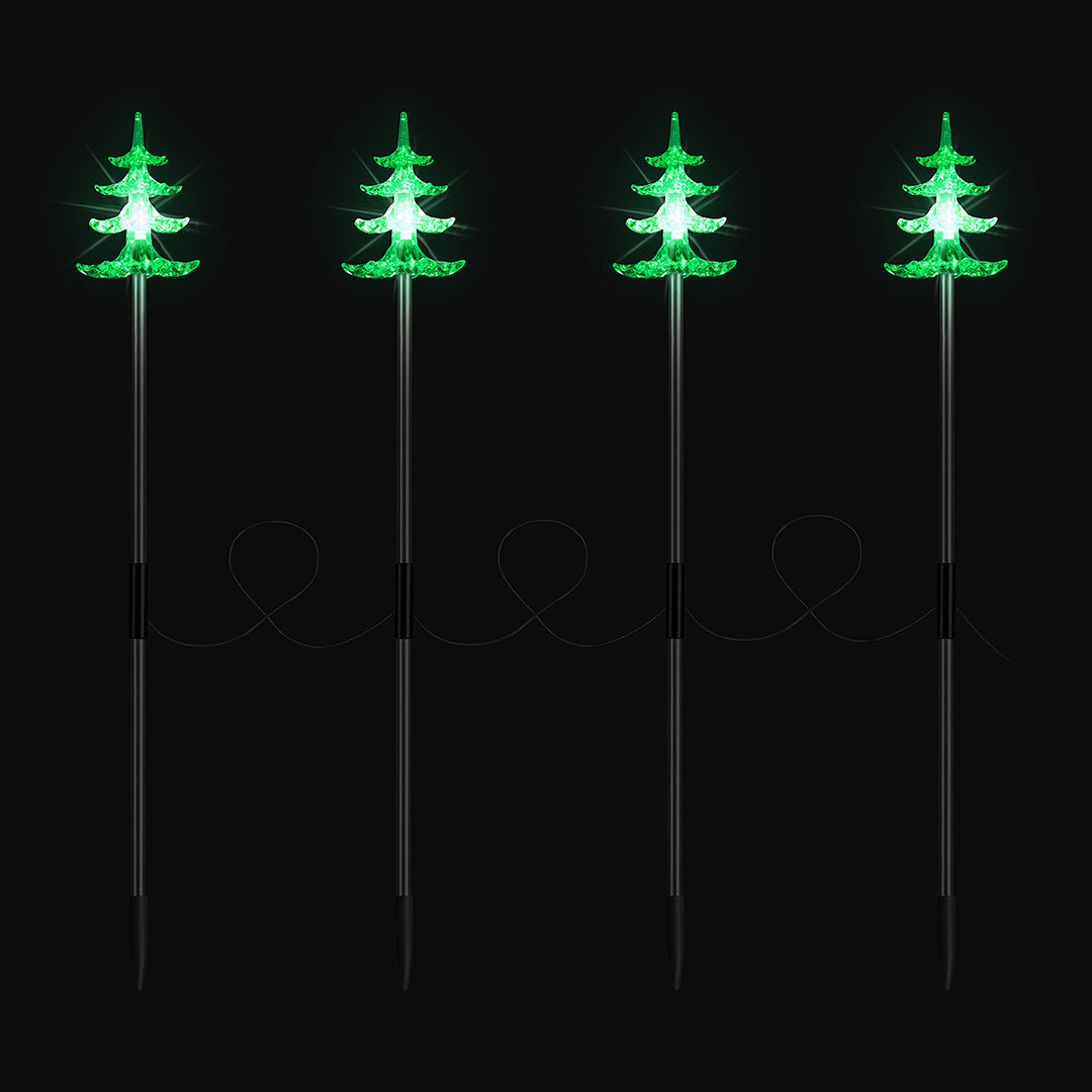 Christow Set of 4 Acrylic Christmas Tree Path Lights