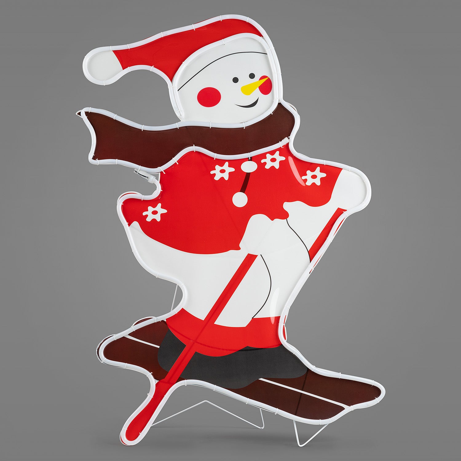 Skiing Light Up Snowman (96cm)