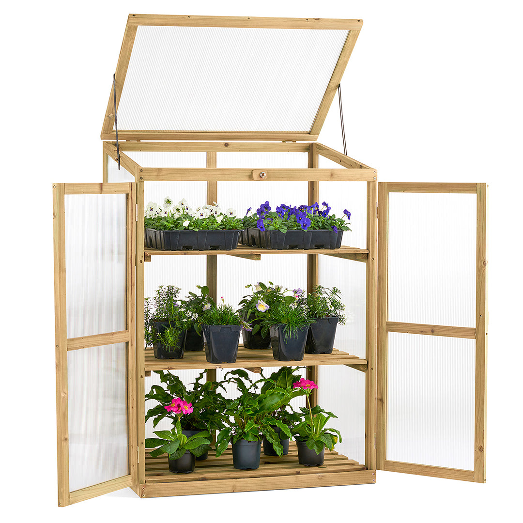 Lean-To Cold Frame Greenhouse – 3 Tier