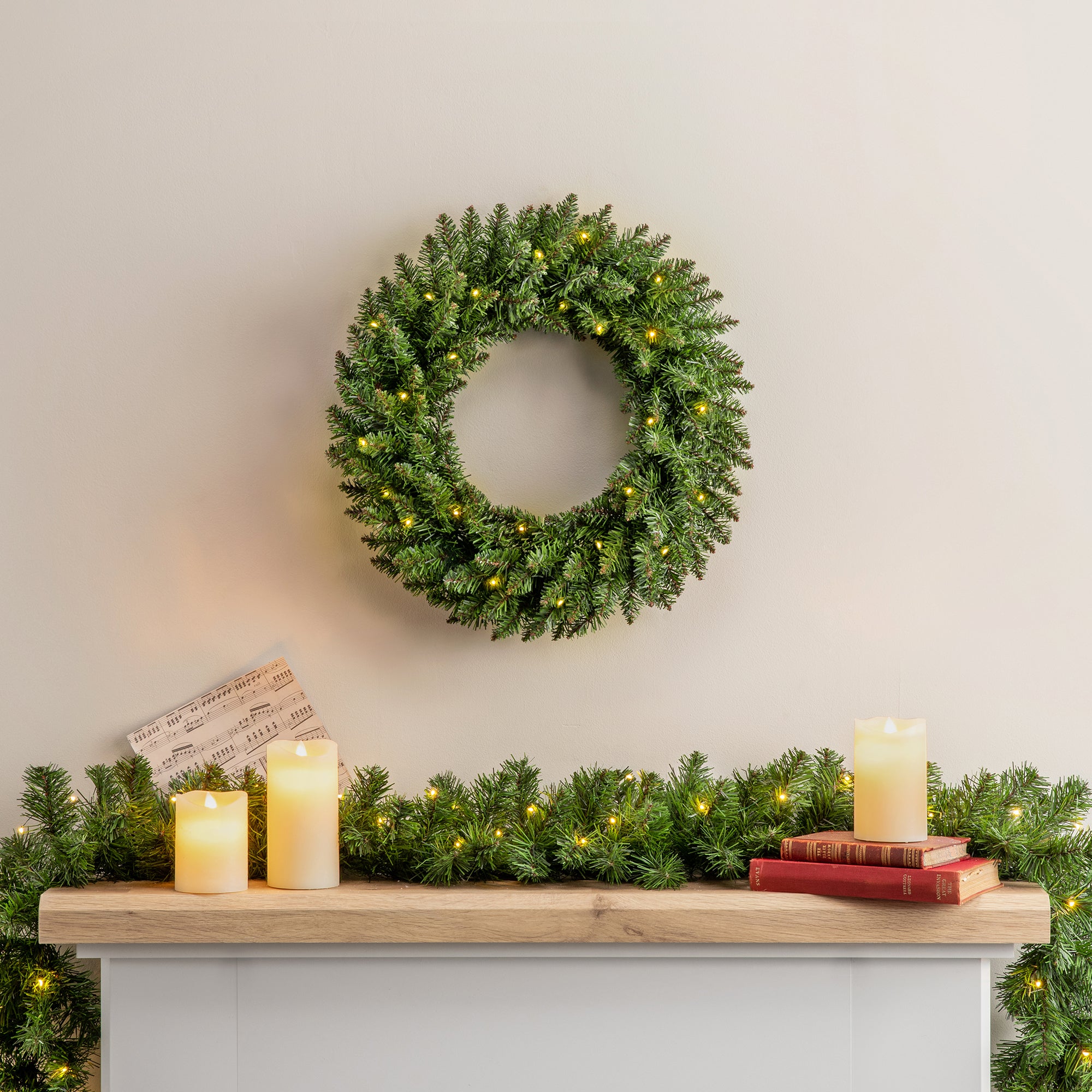 #Size_45cm|Lighting Options_Wreath with DIY String Lights