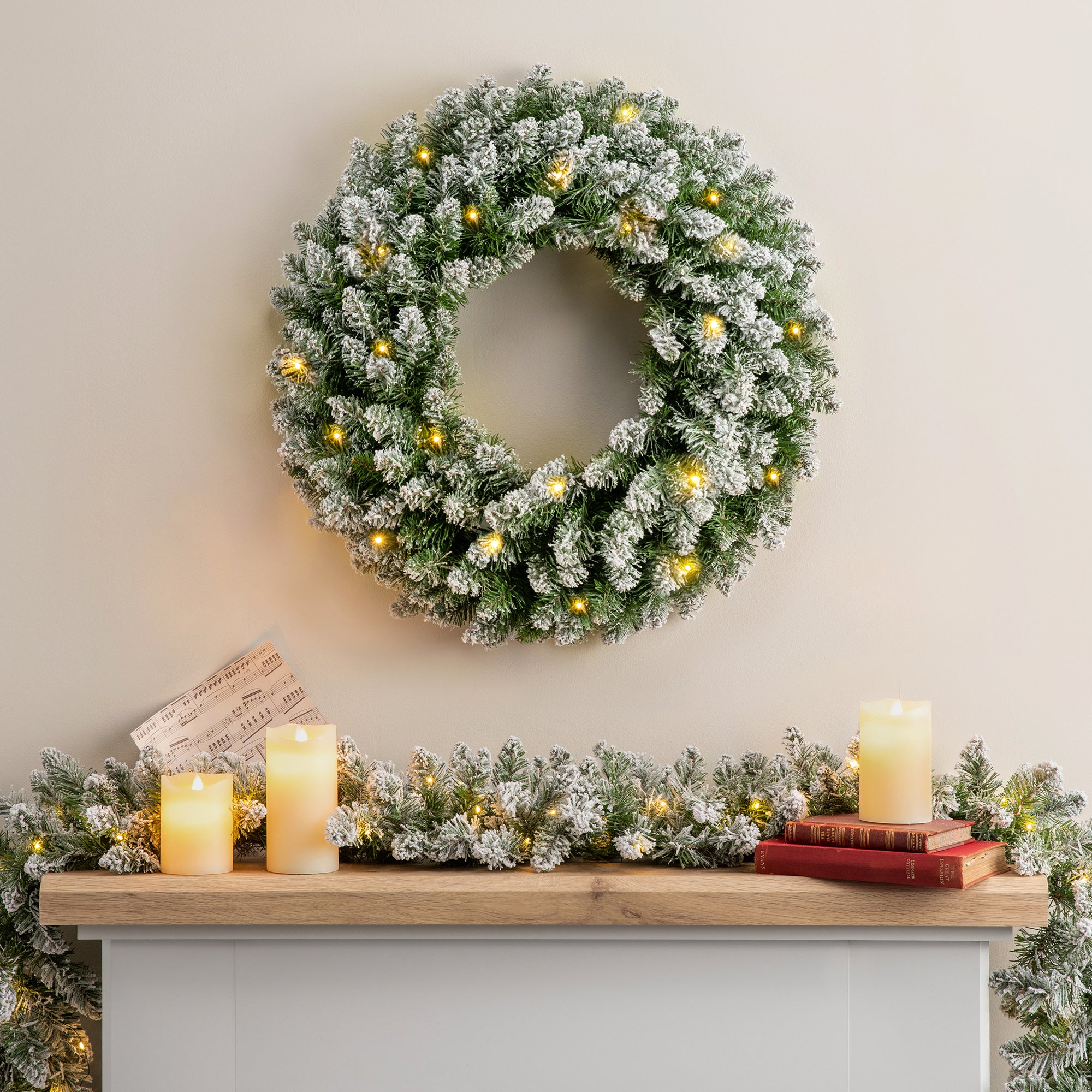 #Size_60cm|Lighting Options_Wreath with DIY String Lights