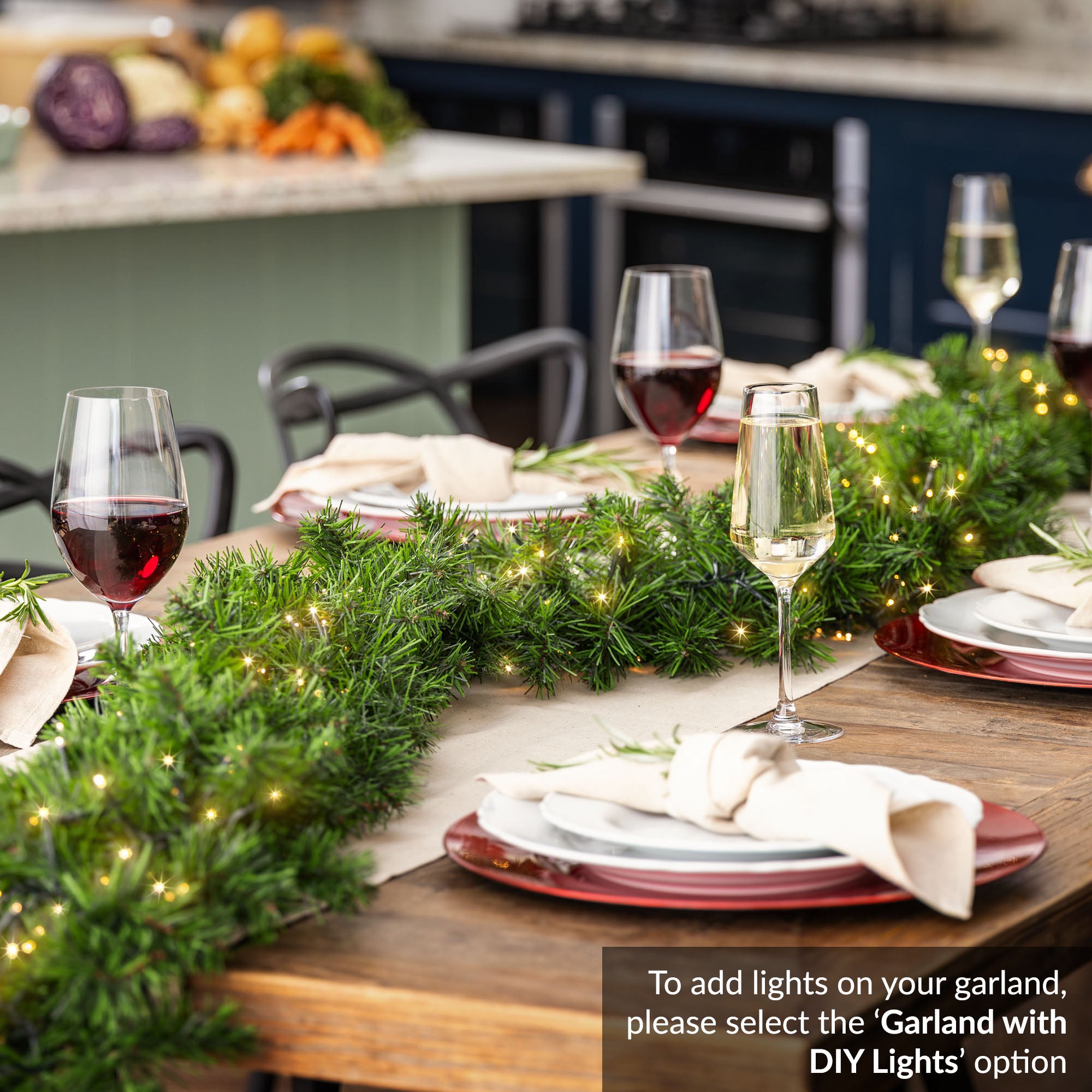 #Lighting Options_Garland with DIY String Lights