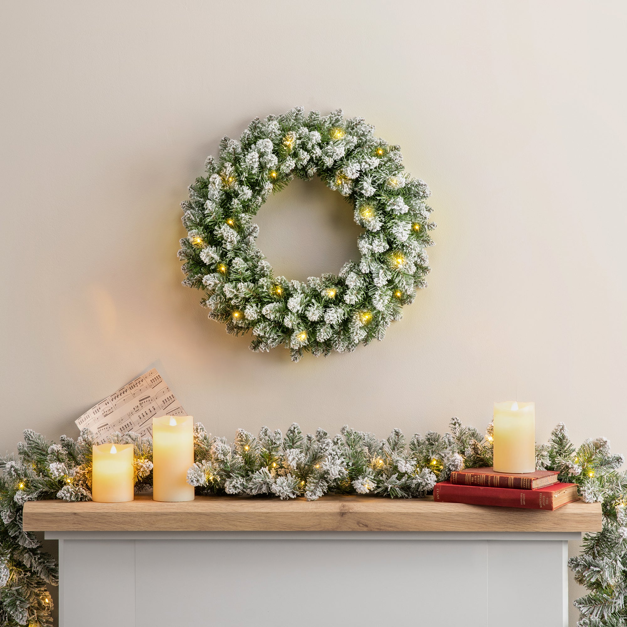 #Size_45cm|Lighting Options_Wreath with DIY String Lights