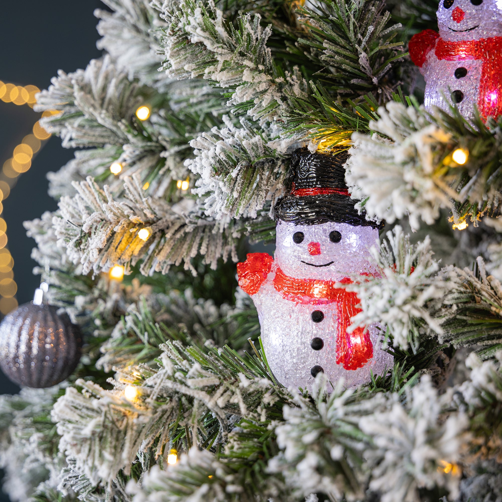 Acrylic Light Up Snowmen (Set of 5)