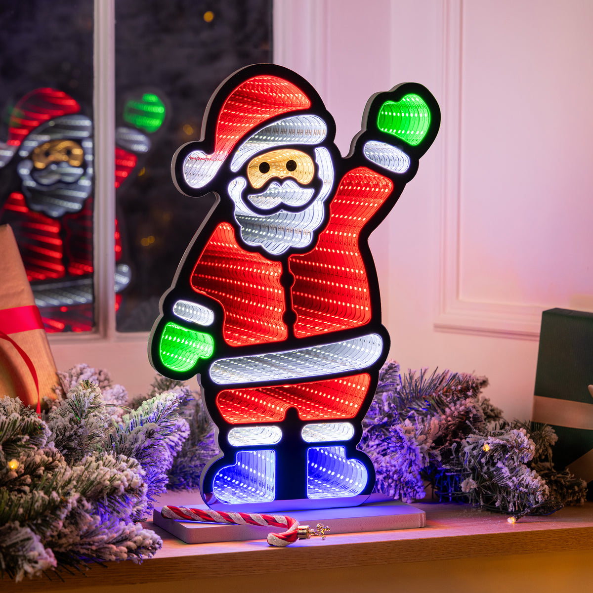 Christmas Santa Infinity Light – 40cm