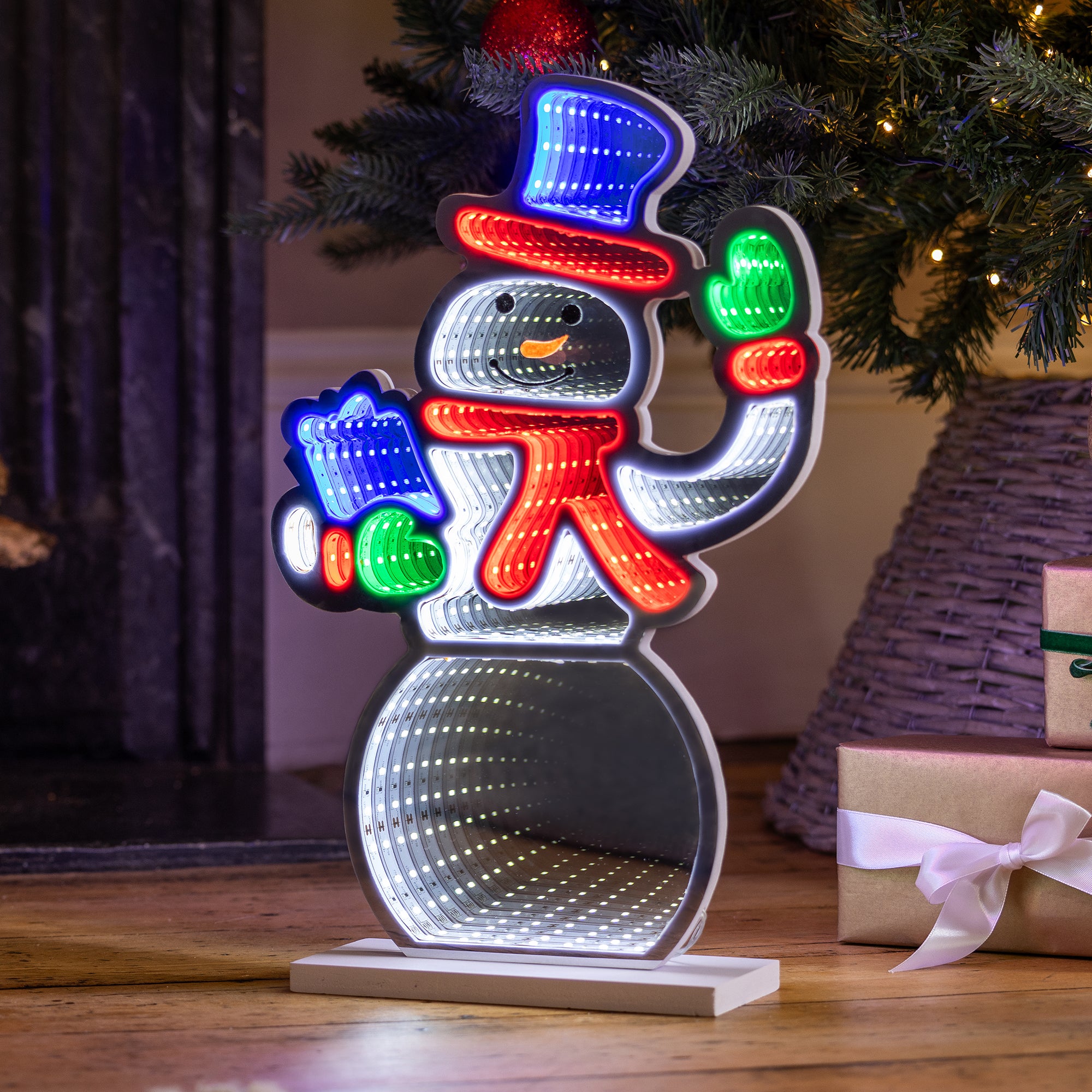 Christmas Snowman Infinity Light – 40cm