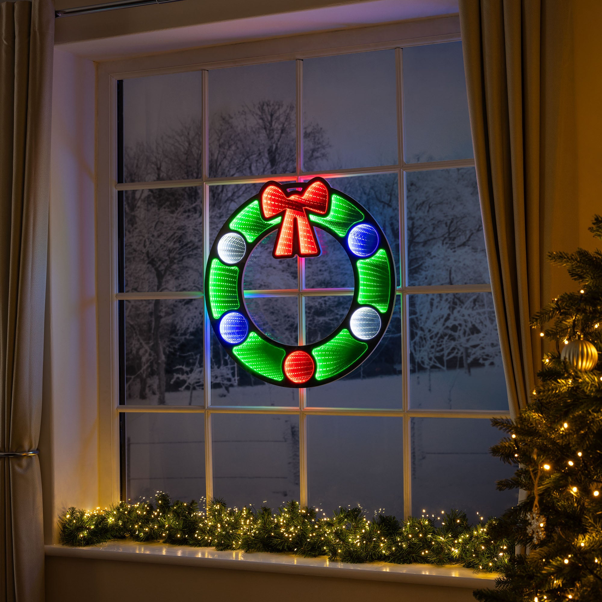 Christmas Wreath Infinity Light (40cm)