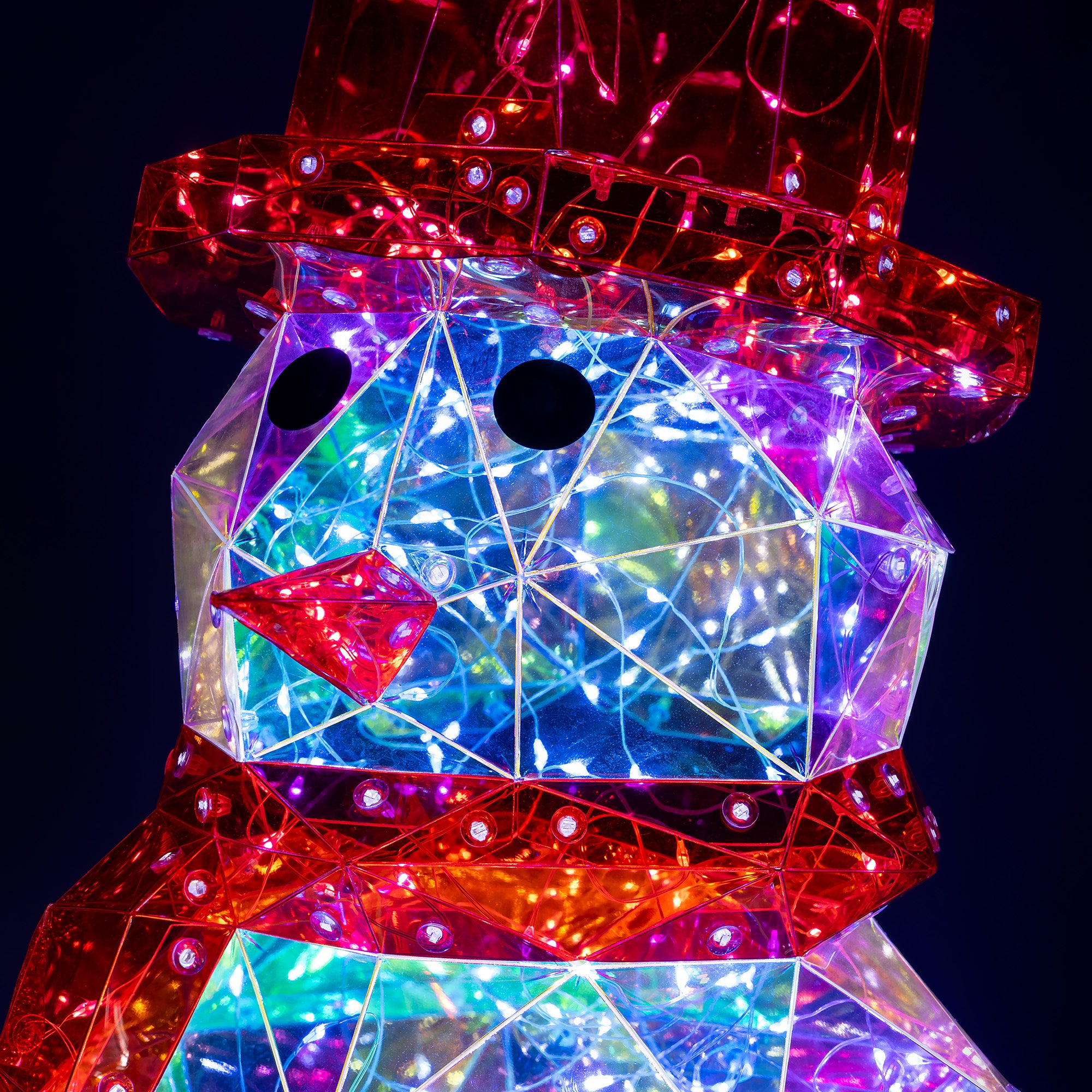 Iridescent Snowman Light (40cm)
