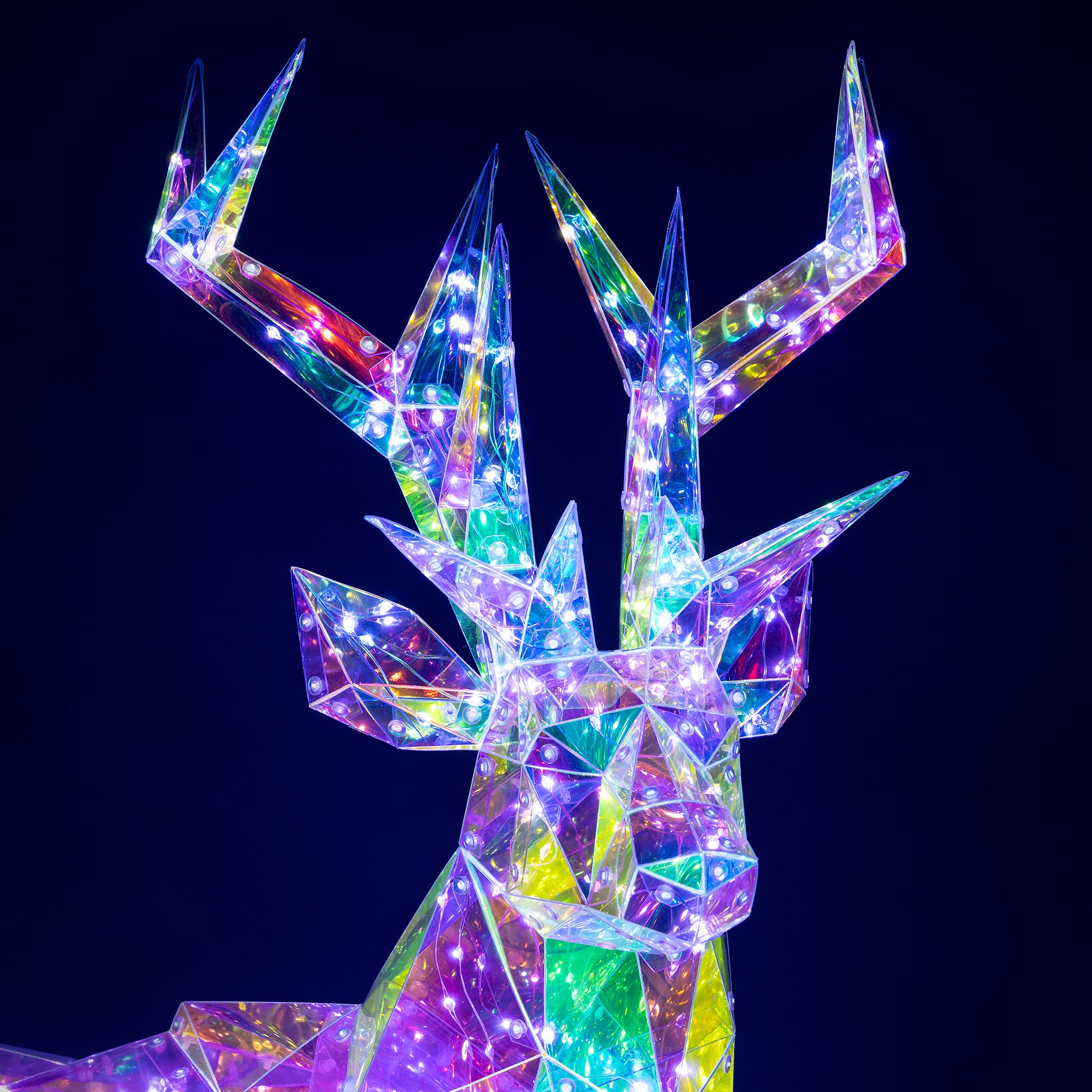 Iridescent Christmas Stag Light (90cm)