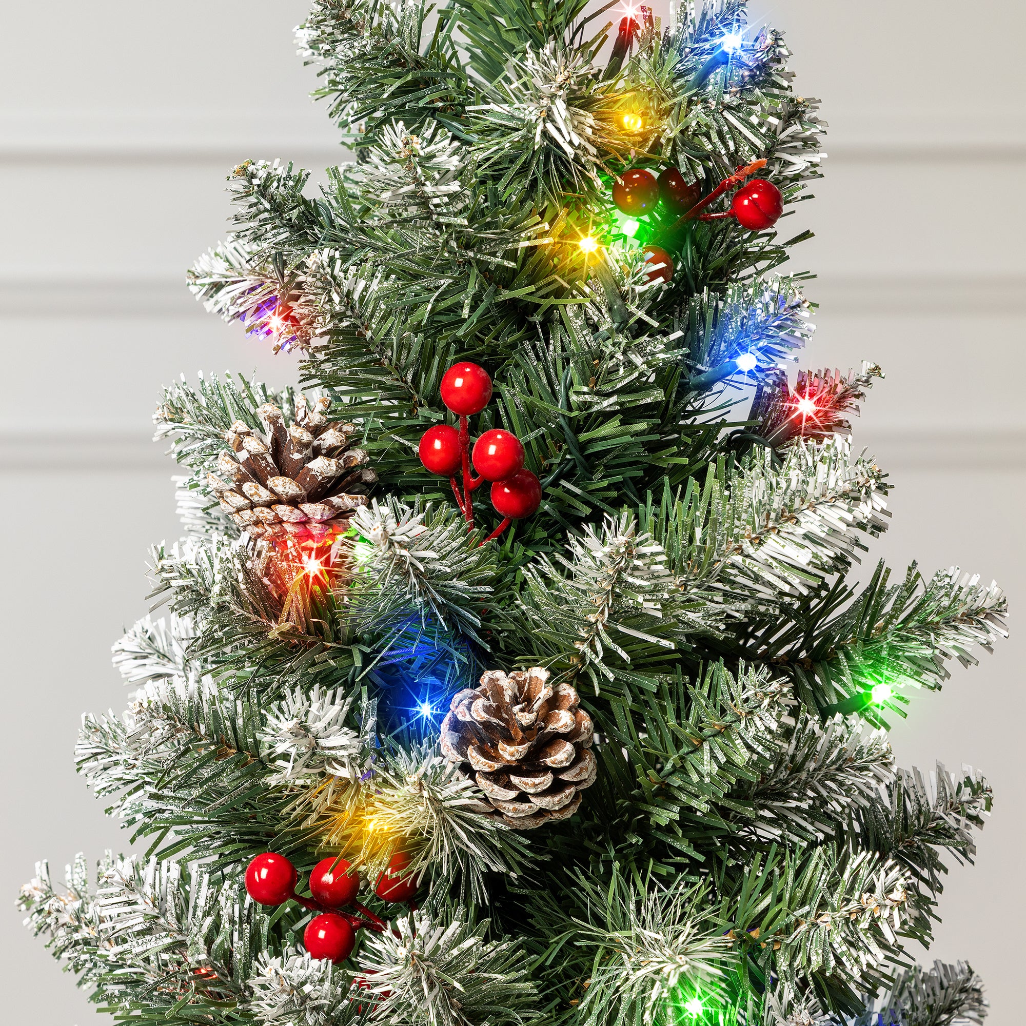 Pre-Lit Pine Cone & Berry Christmas Tree