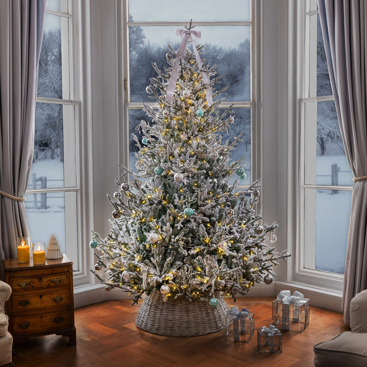 Verbier Fir Flocked Artificial Christmas Tree