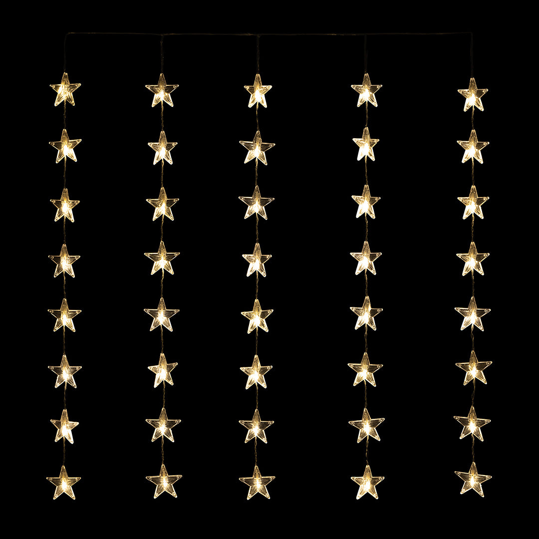 Christow 40 LED Christmas Star Curtain Lights