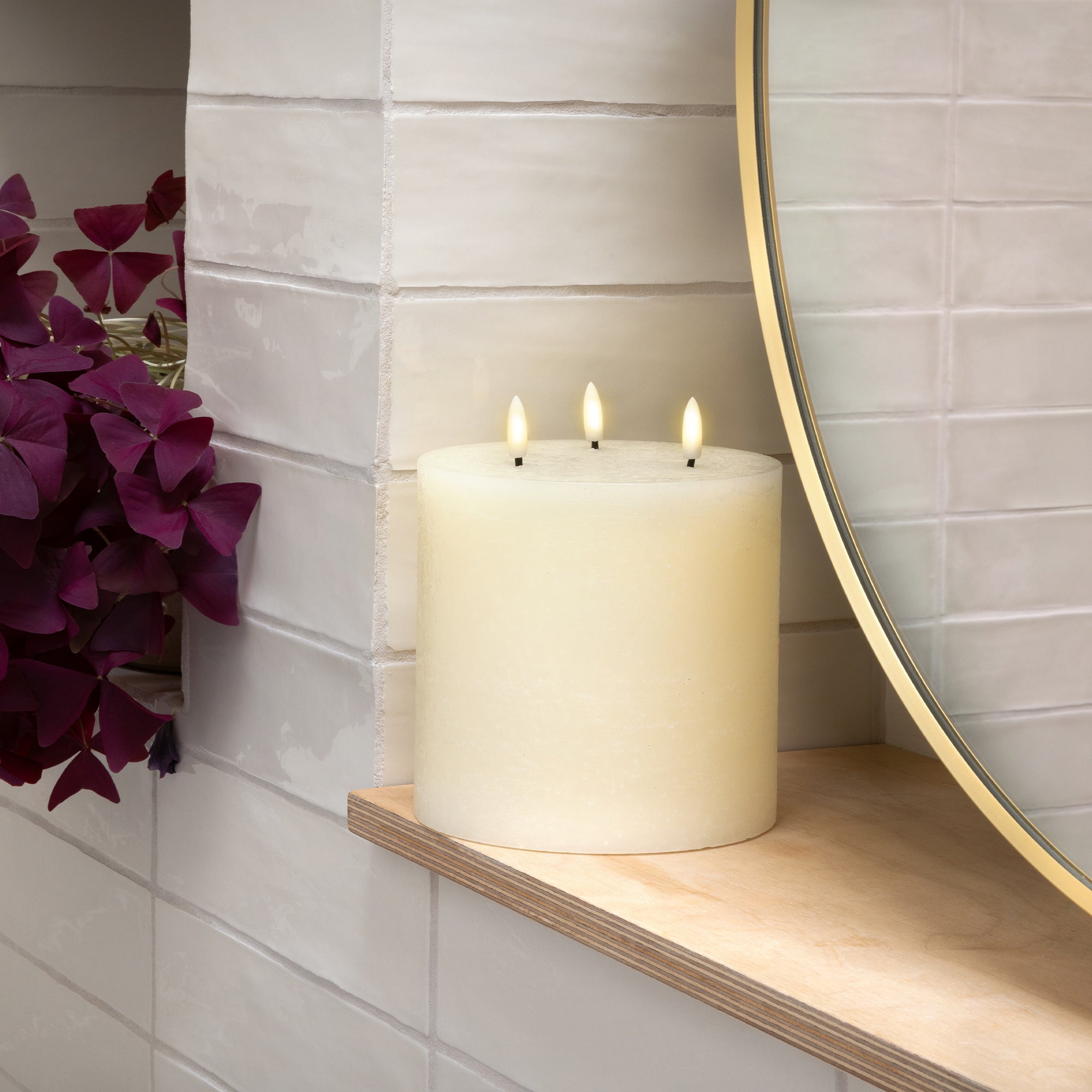 3 Wick Flameless LED Candle with Remote