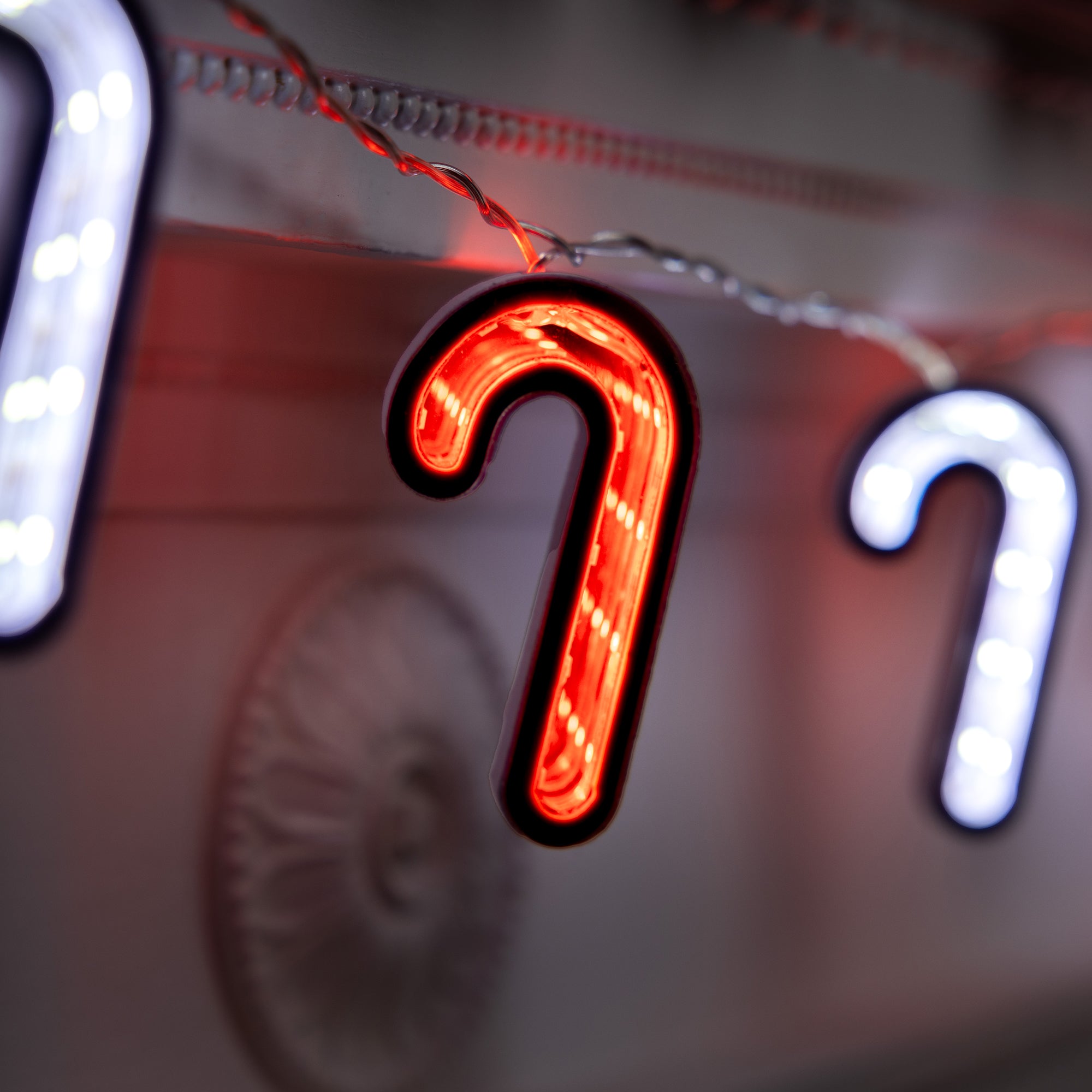 Candy Cane Infinity Light Garland