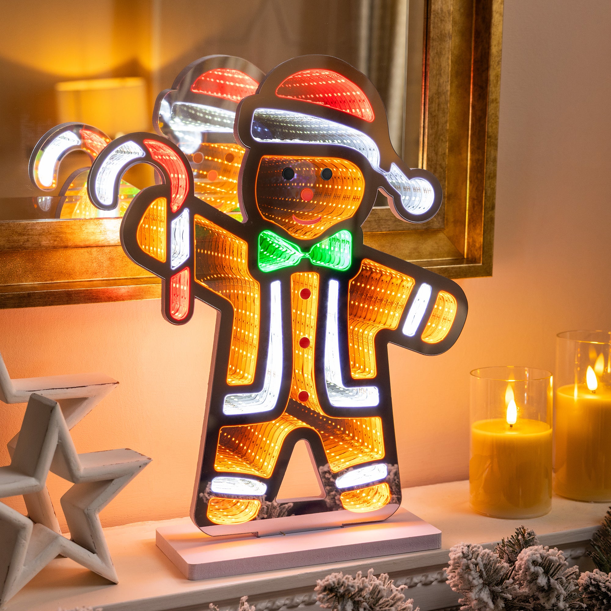 Christmas Gingerbread Man Infinity Light