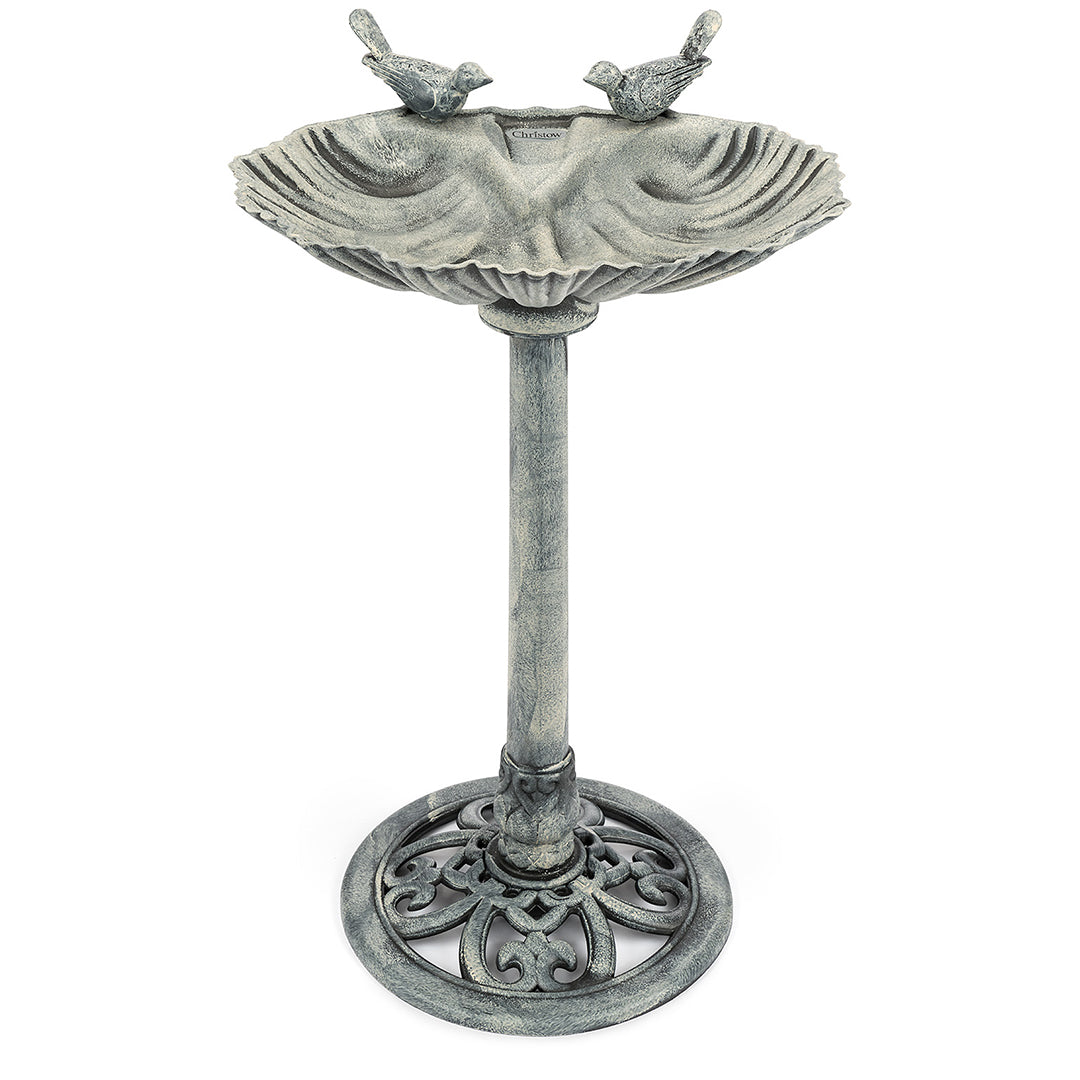 Resin Clamshell Bird Bath