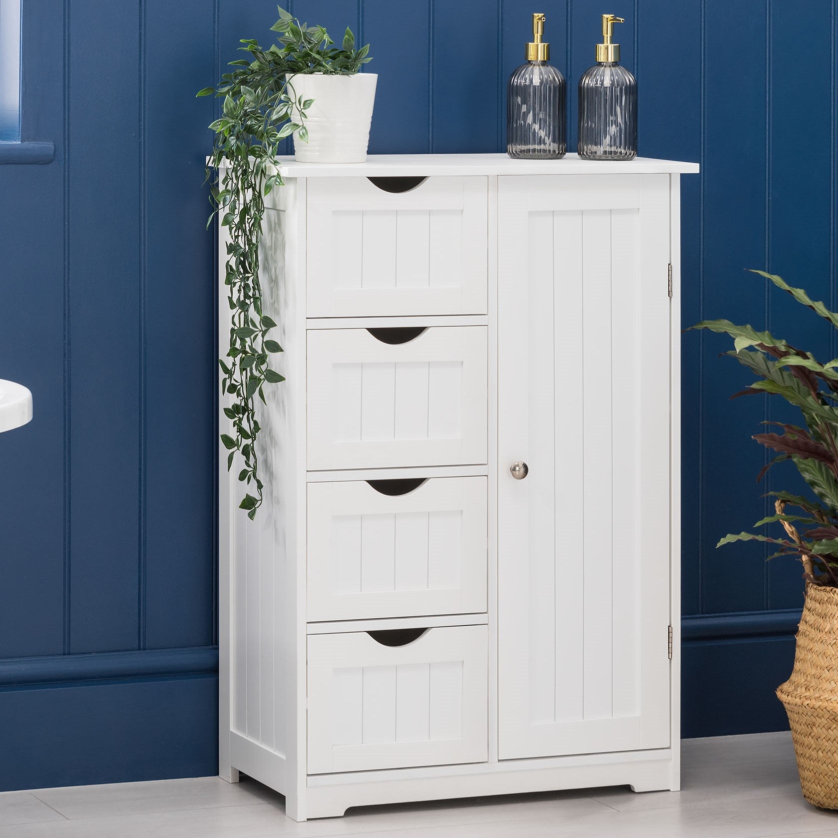 Clovelly White Bathroom Drawer Cabinet