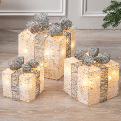 Cotton Light Up Christmas Parcels