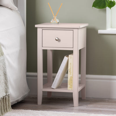Ilsington Slim Bedside Table with Shelf