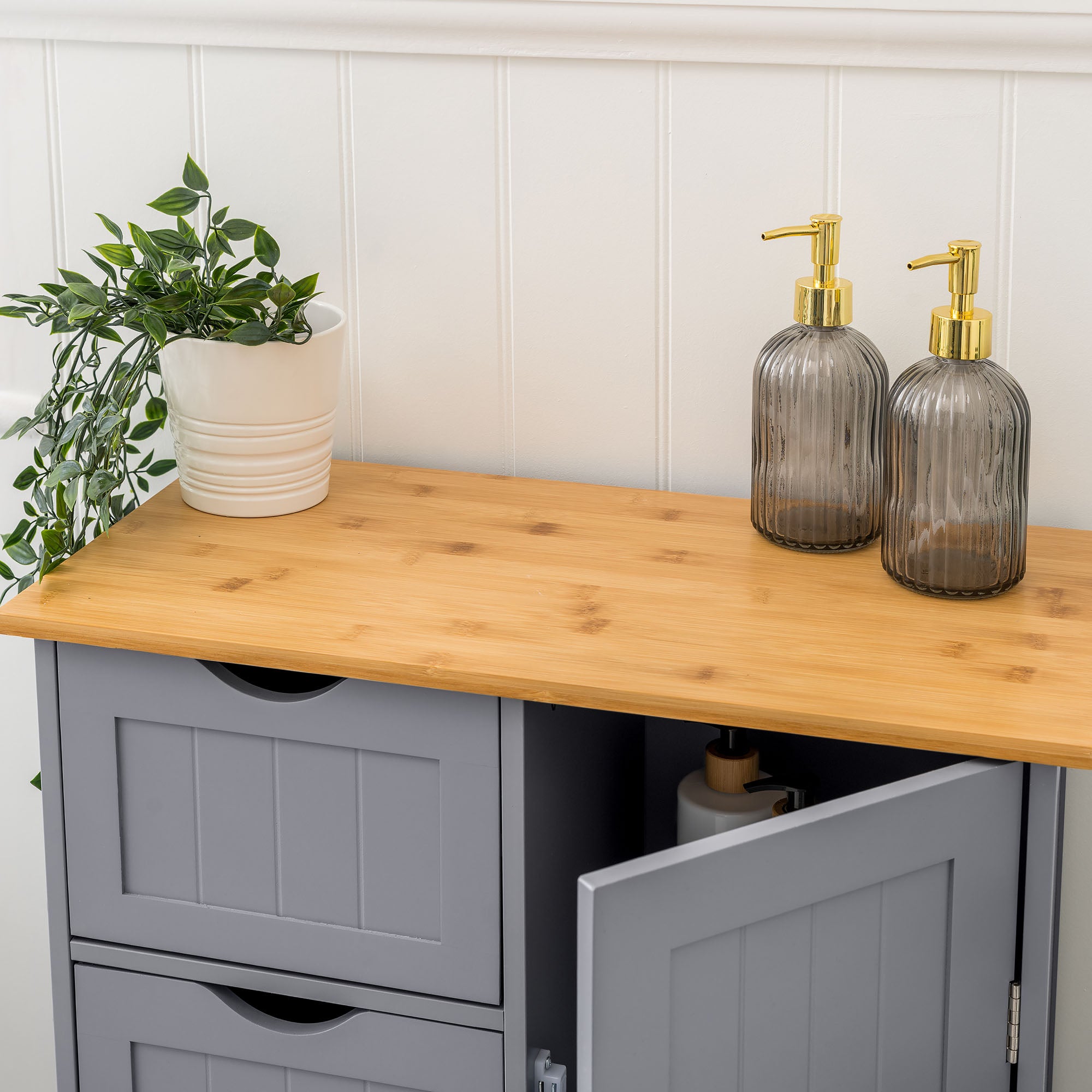 Lustleigh Grey Bathroom Drawer Cabinet