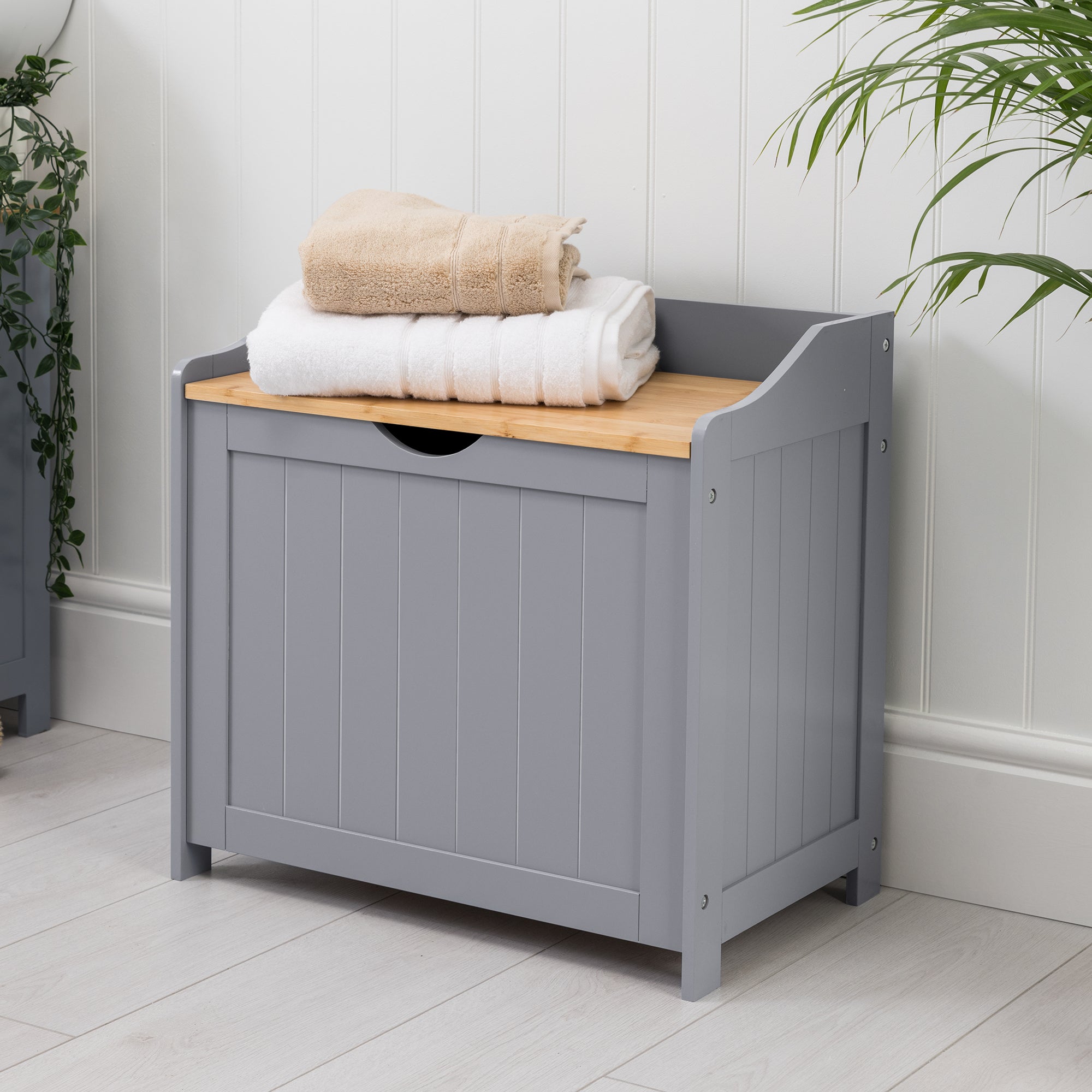 Lustleigh Grey Laundry Box With Lid