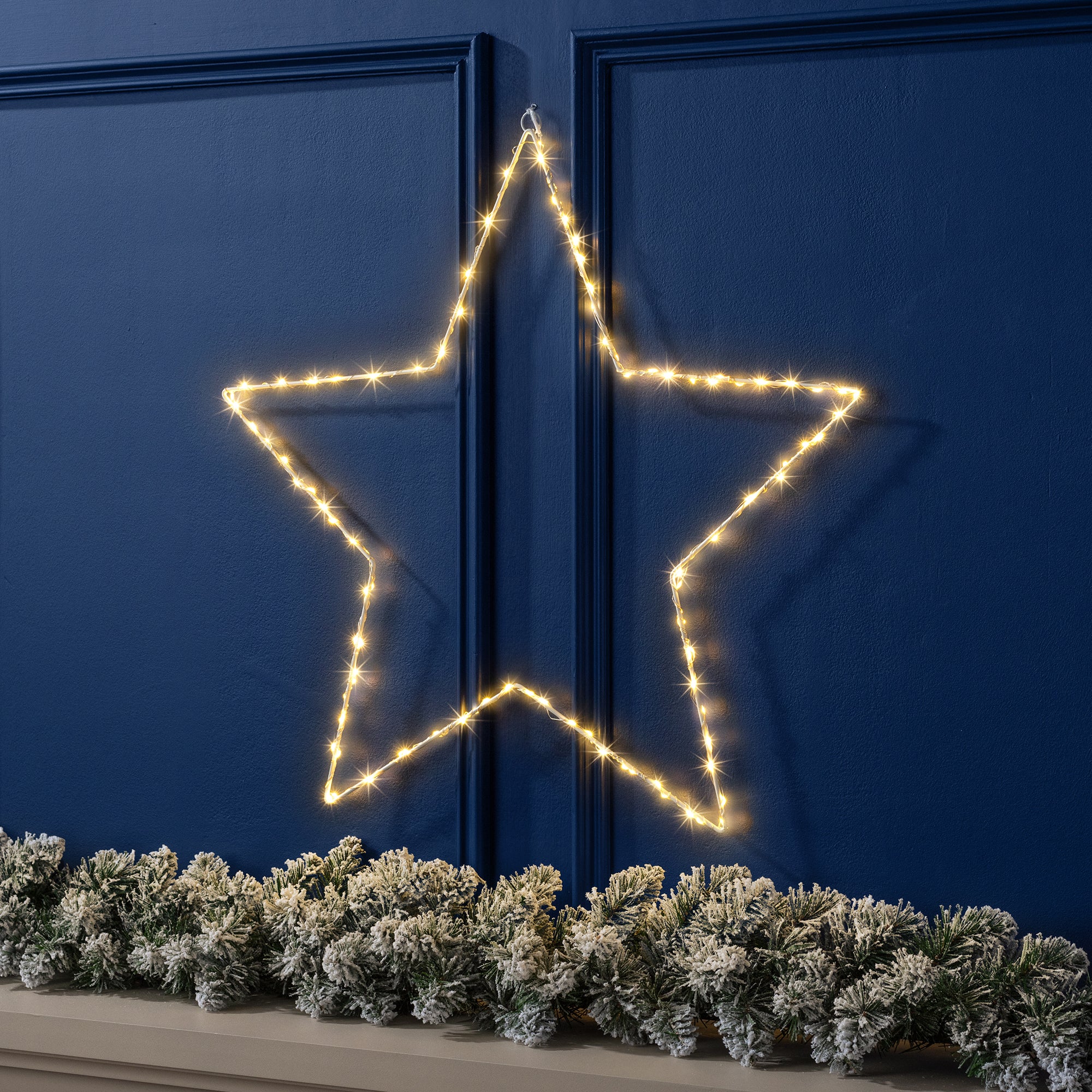 Micro LED Christmas Star Silhouette (60cm)