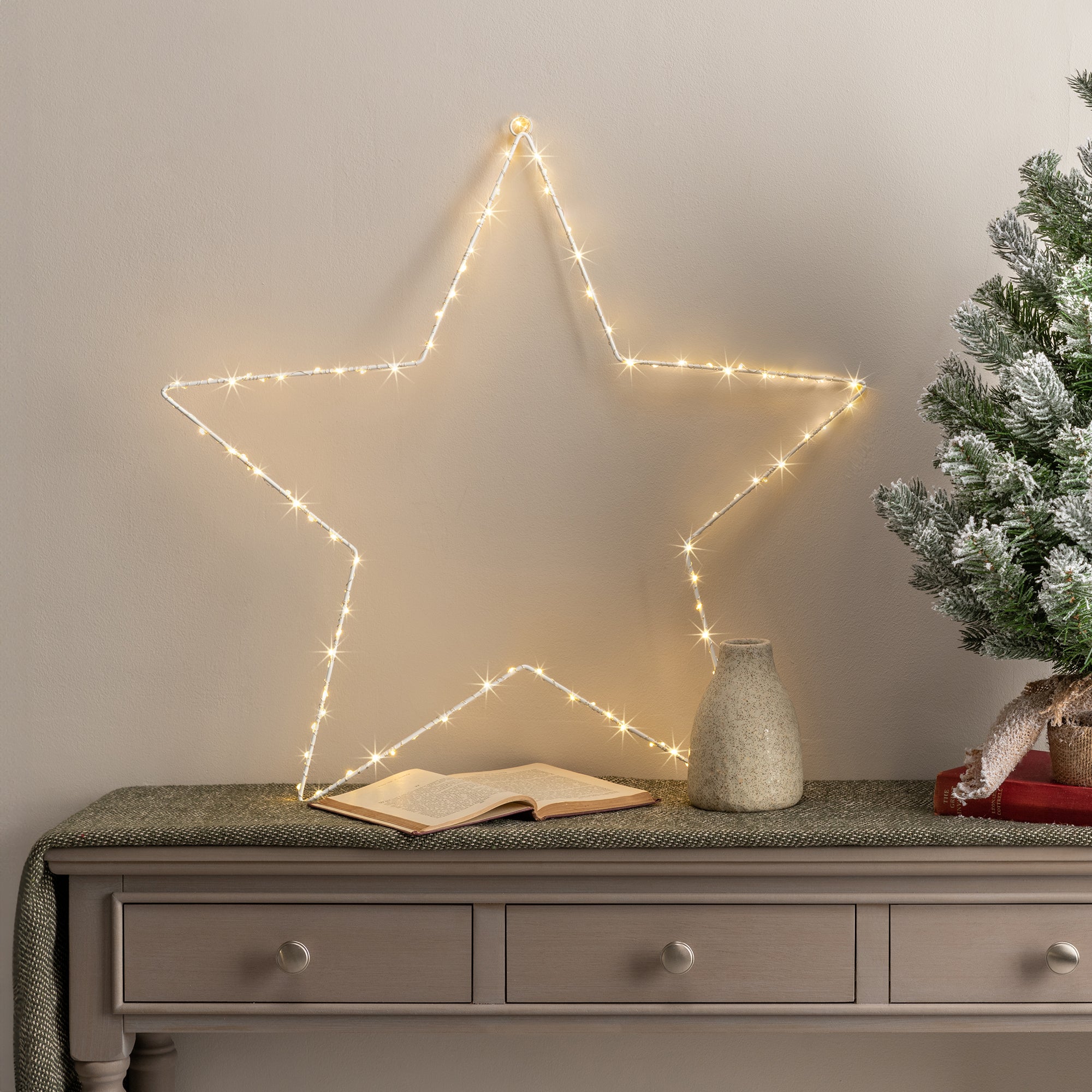 Micro LED Christmas Star Silhouette (60cm)