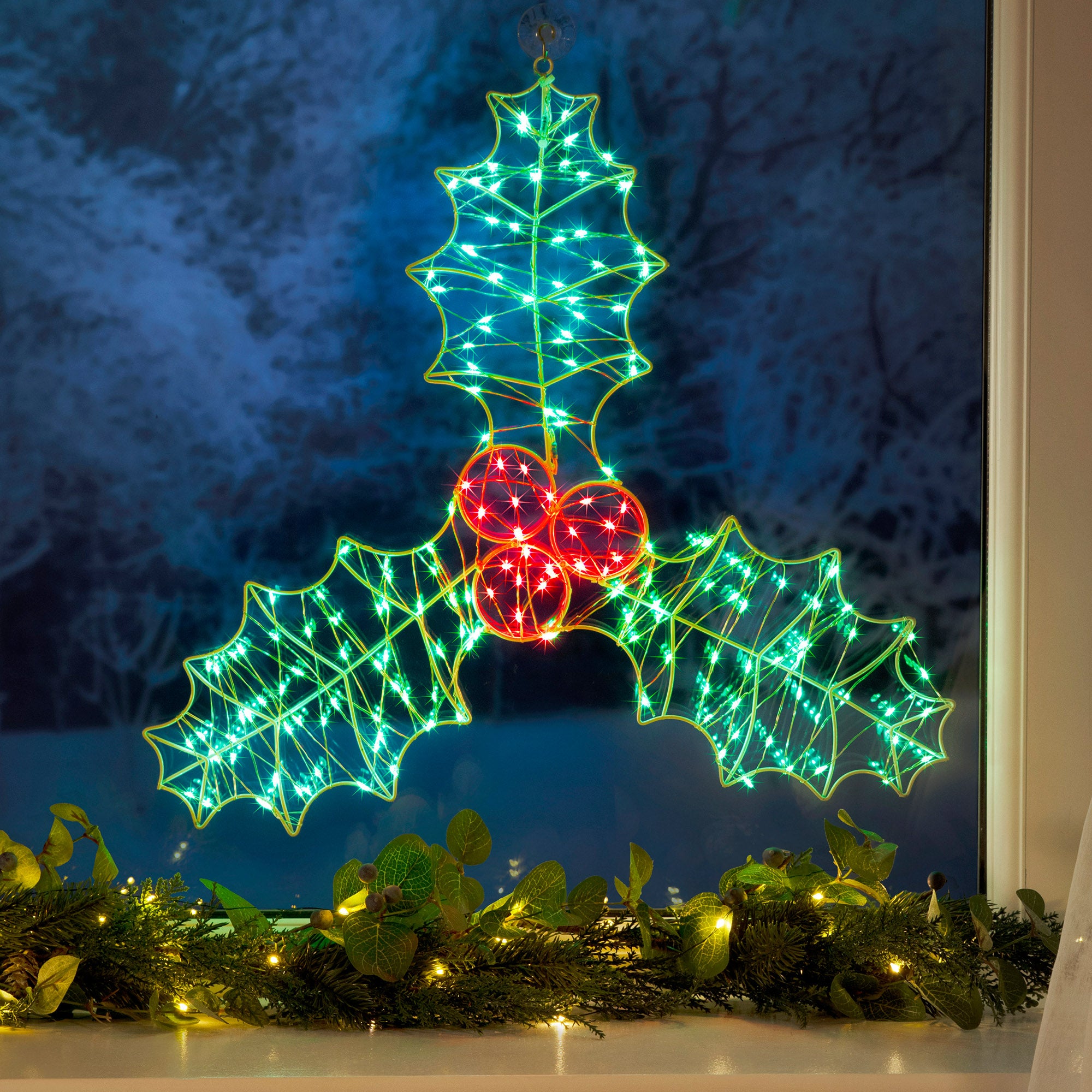 Micro LED Holly Leaf Christmas Light (45cm)