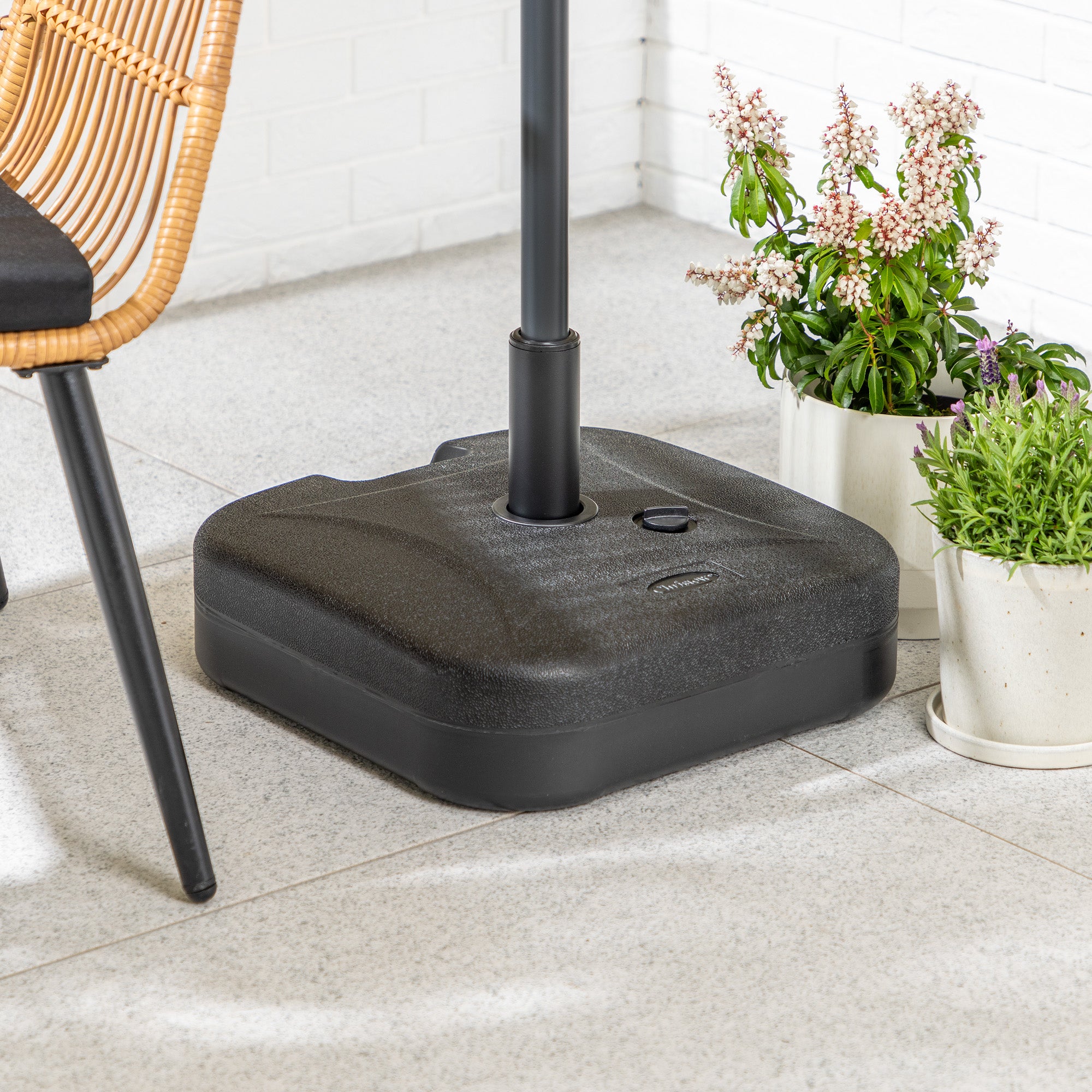 Square Plastic 30kg Parasol Base