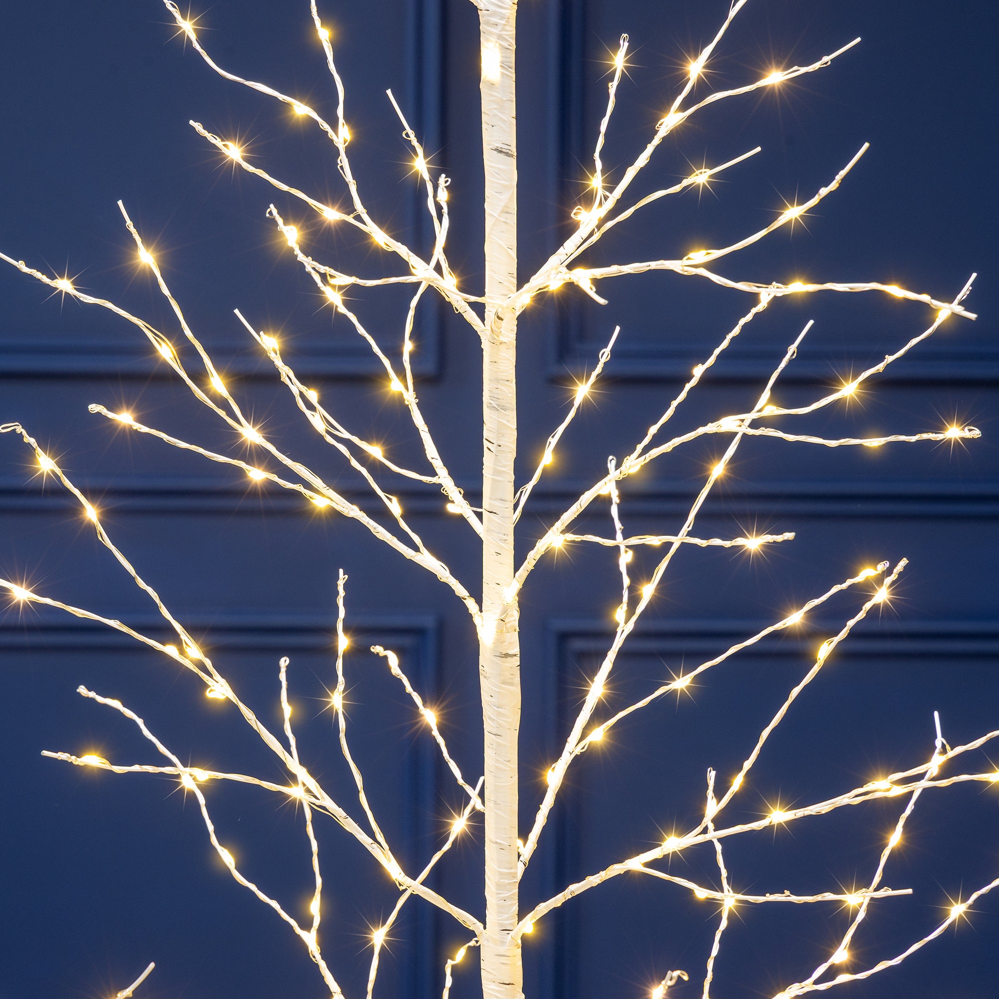 White Twig Tree With Lights