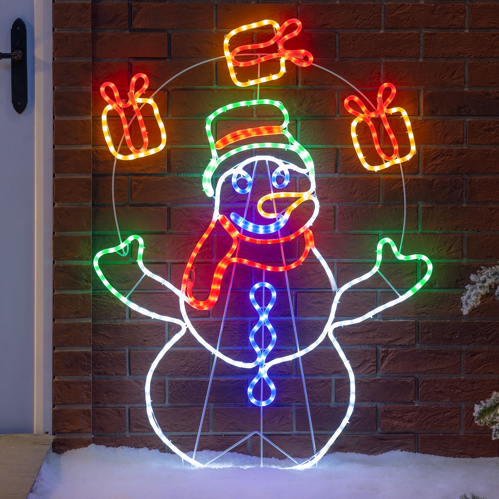 Animated Juggling Snowman Light (98cm)