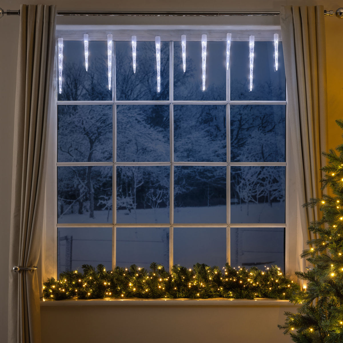 10 Battery Operated Icicle Lights