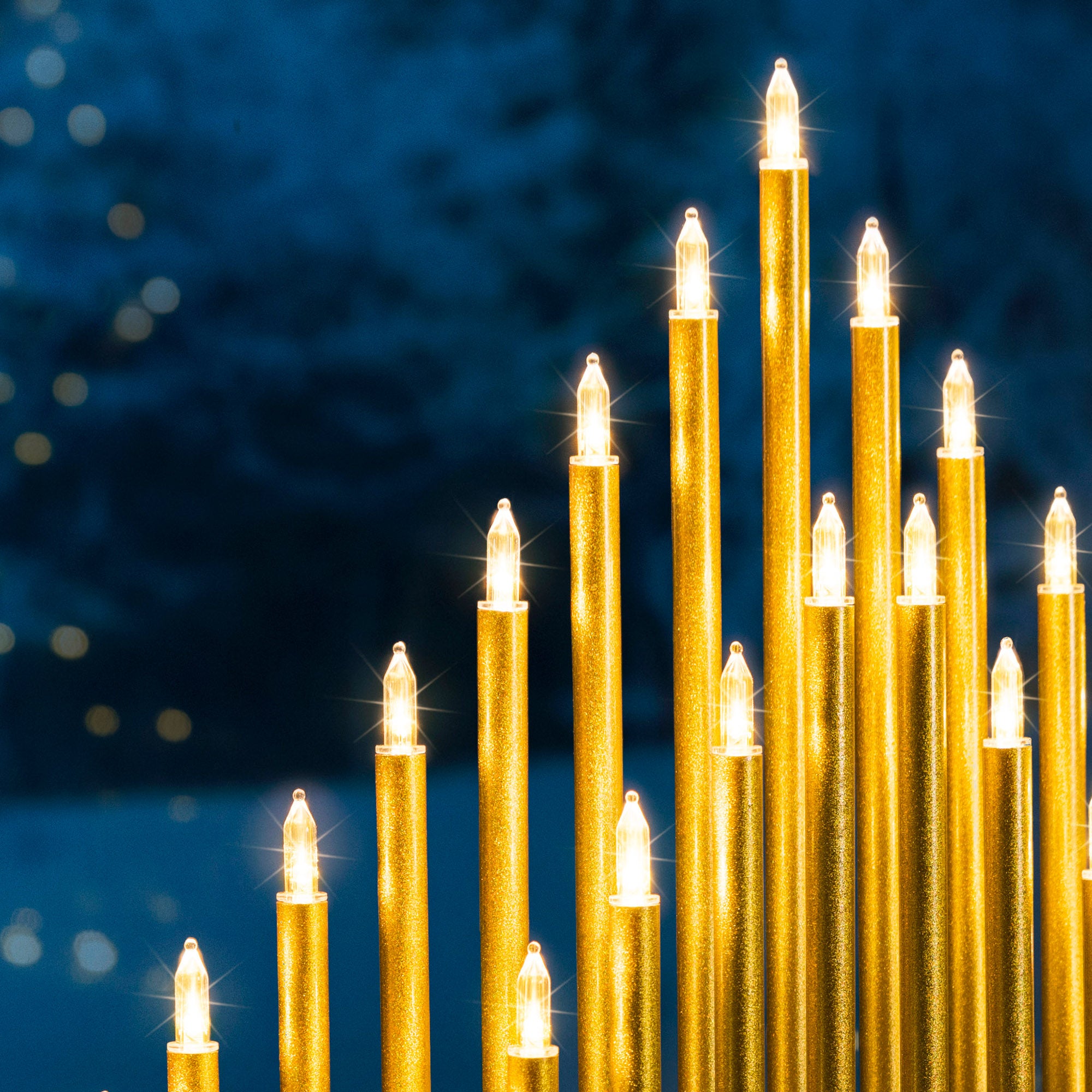 33 Light Gold Candle Bridge Tower
