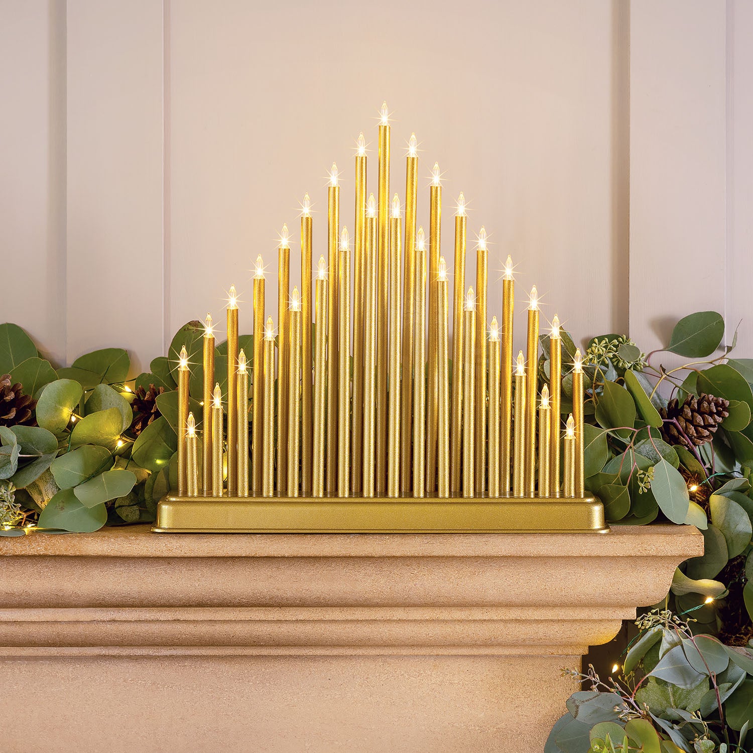 33 Light Gold Candle Bridge Tower