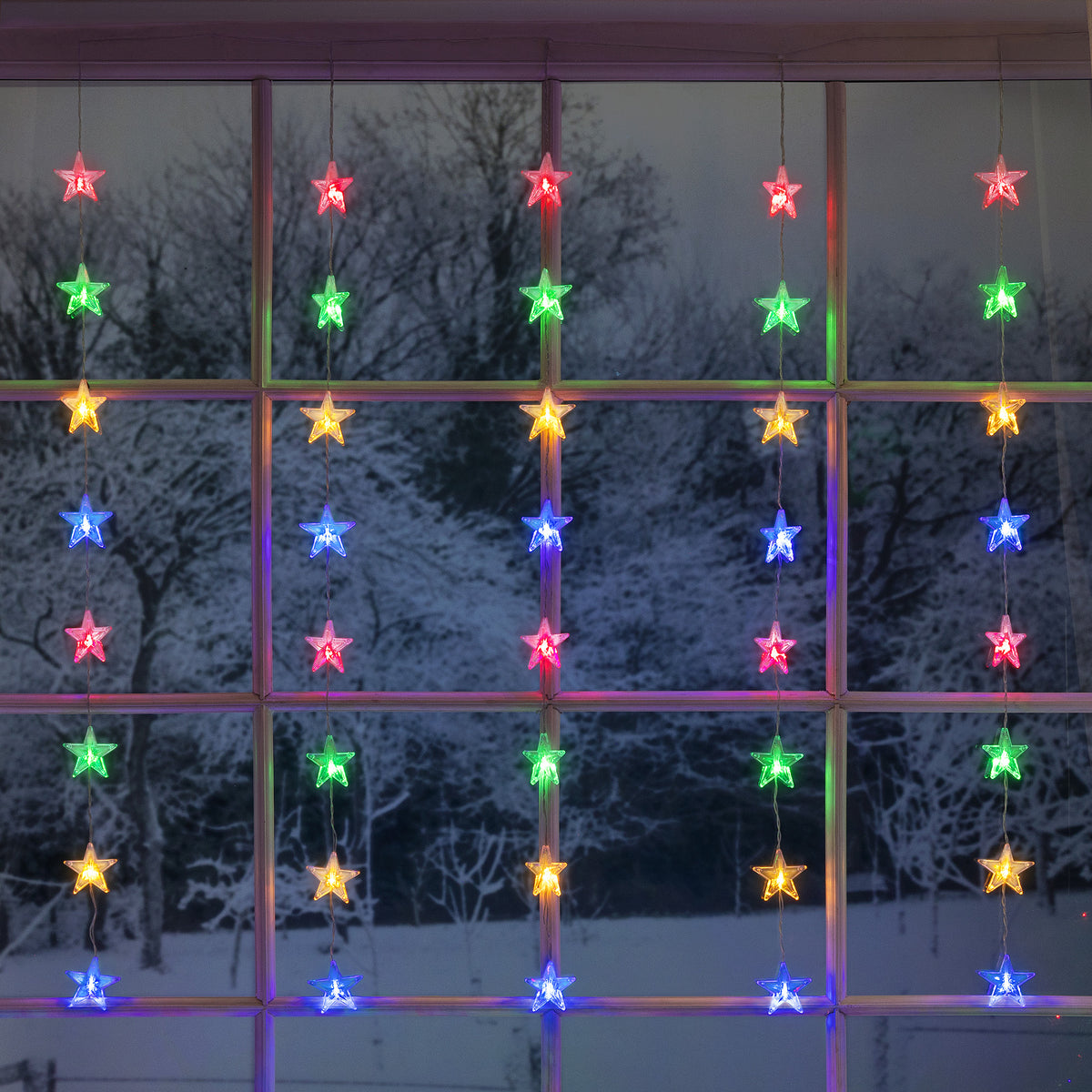 40 LED Star Christmas Curtain Lights