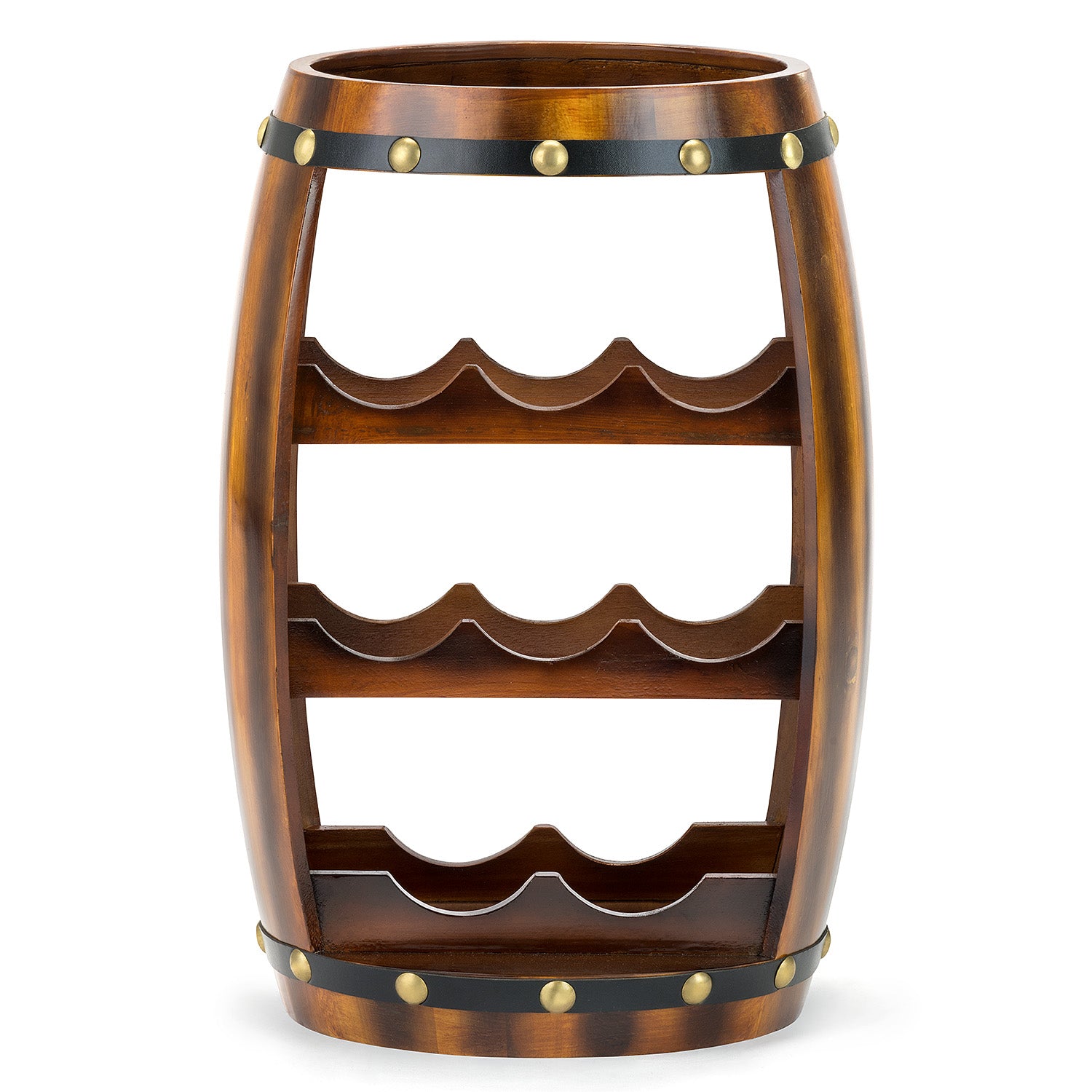 Wooden Barrel Wine Rack (8 Bottle)
