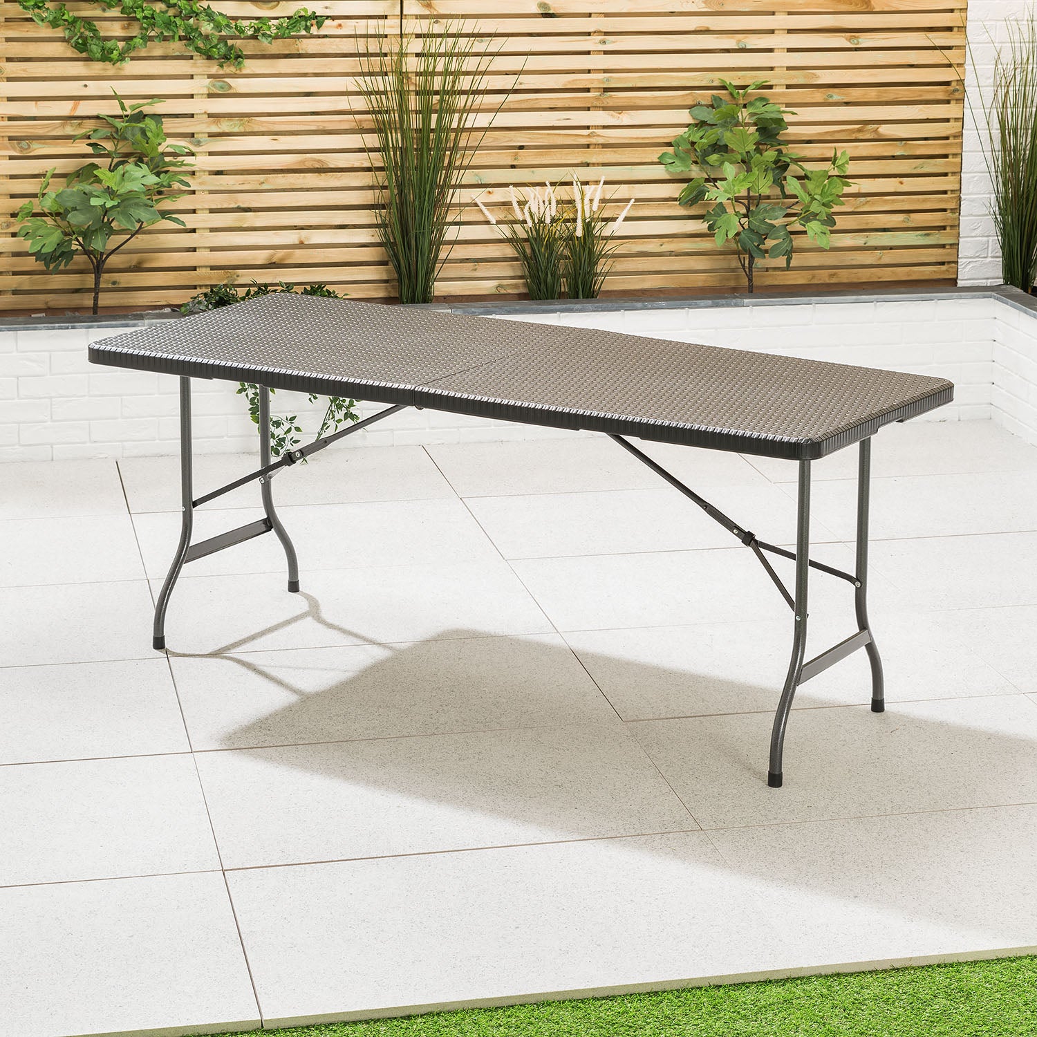 Rattan Effect Garden Table (6ft)