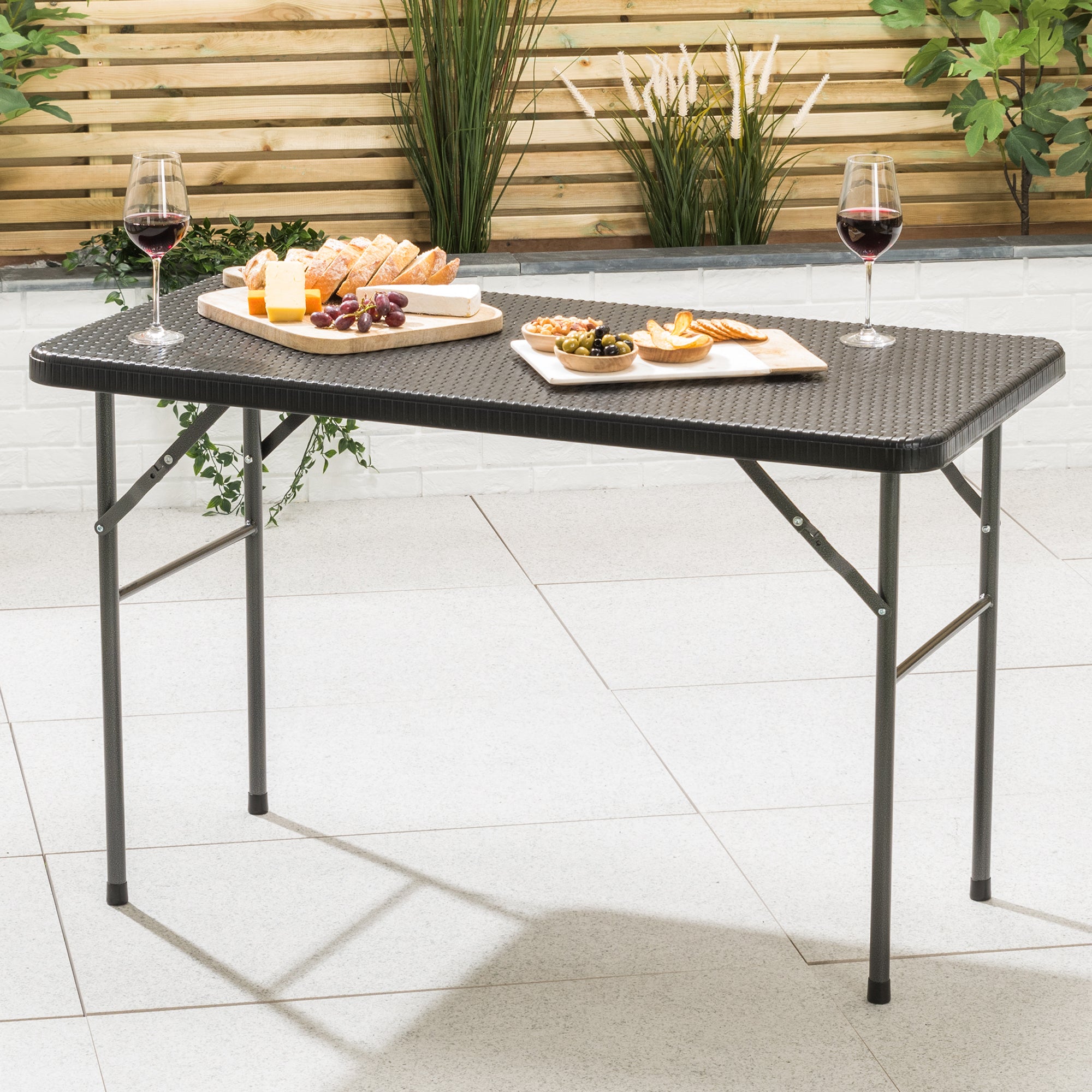 Rattan Effect 4 Seater Dining Set (4ft)